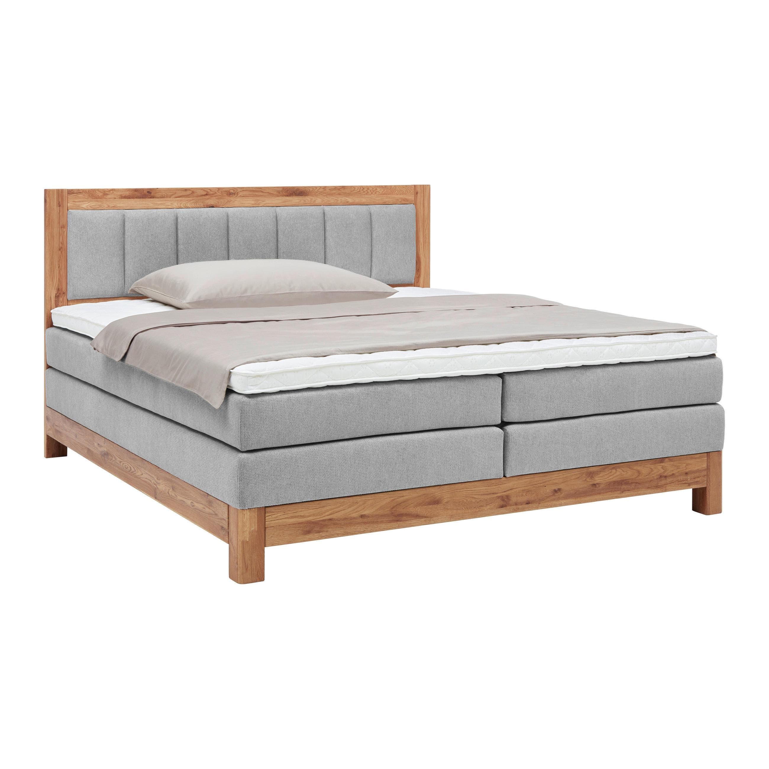 Boxspringbett Carolina Eiche/Grau 160x200cm