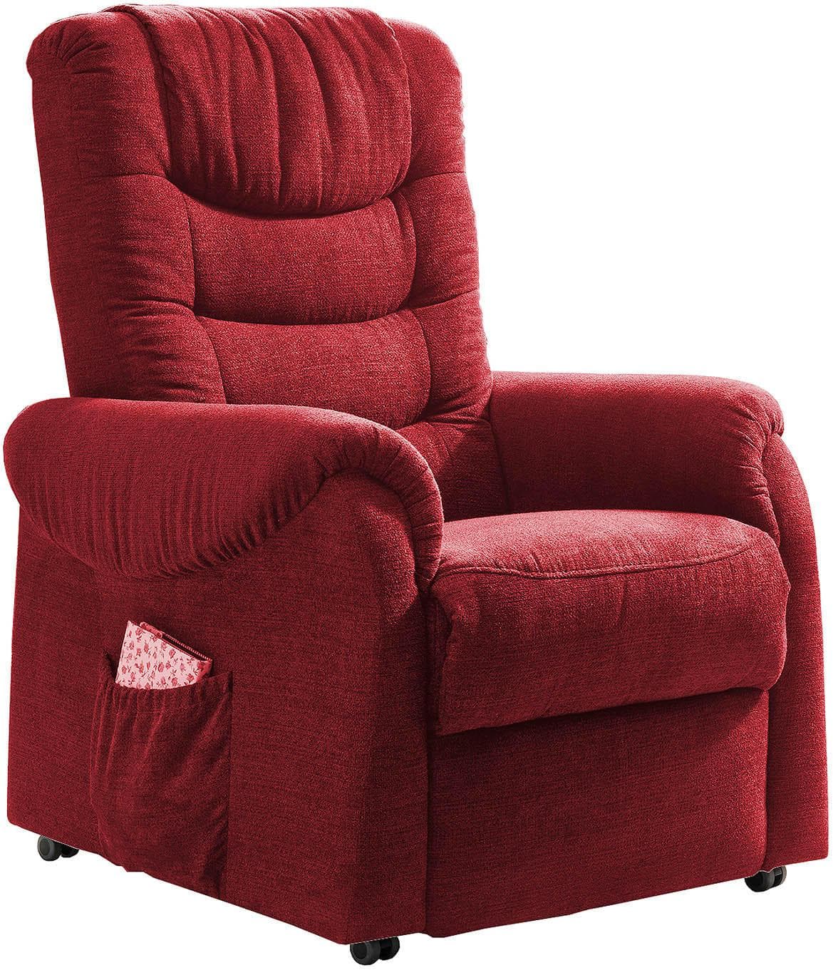 Fernsehsessel Nino Rot Nylon/Struktur