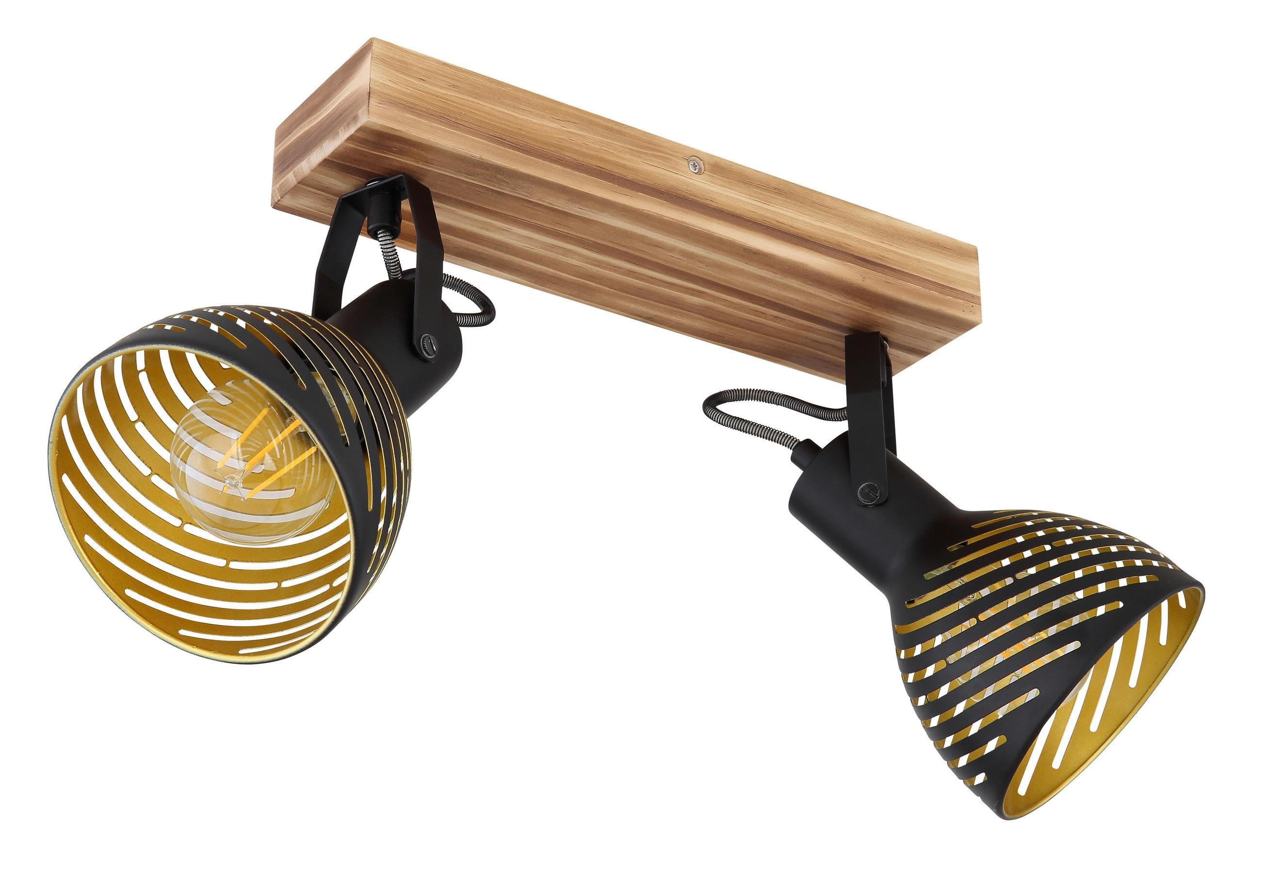 Globo Strahler Lenna max. 40 Watt Gold/Dunkelbraun/Schwarz