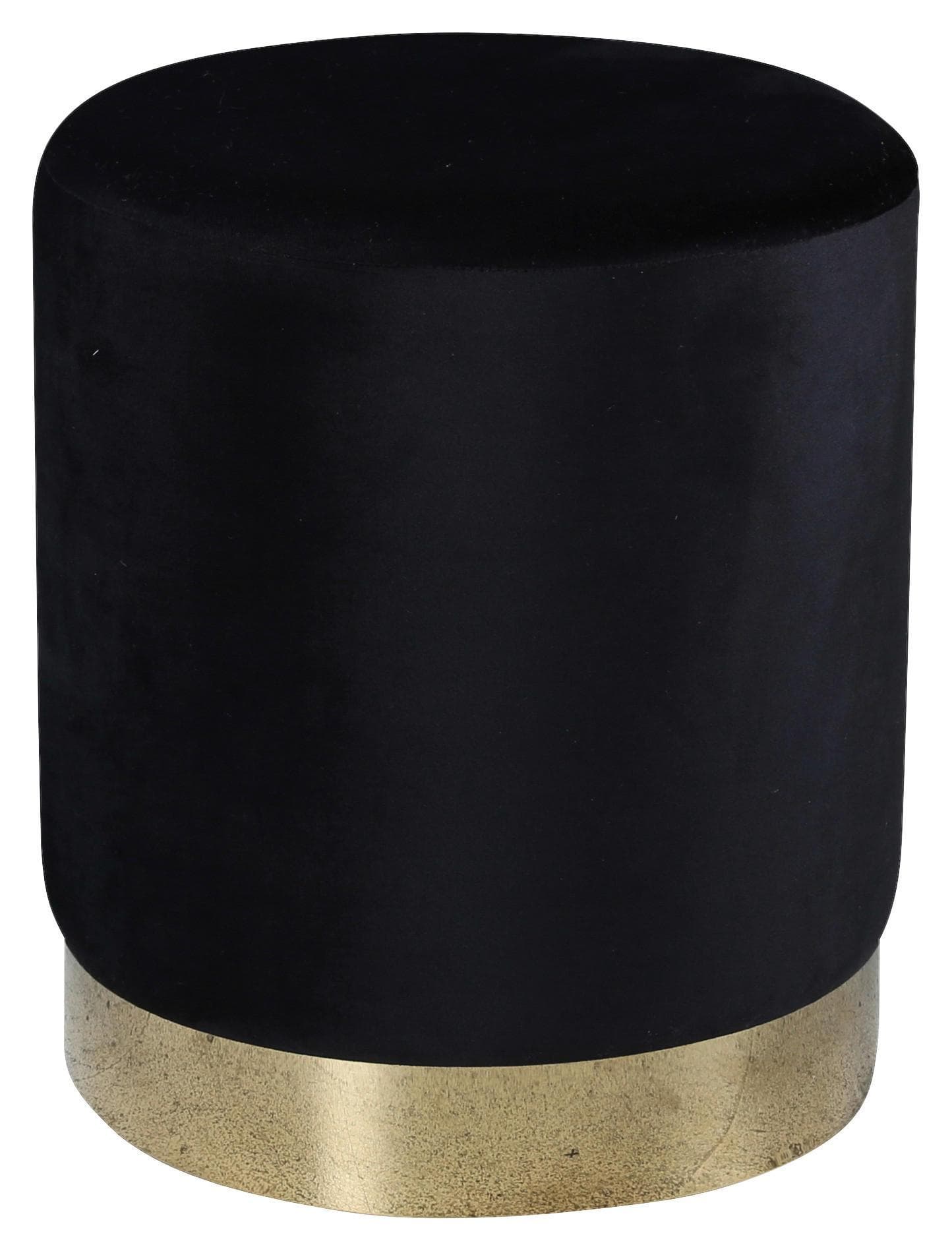 POUF BENJI Gold Schwarz