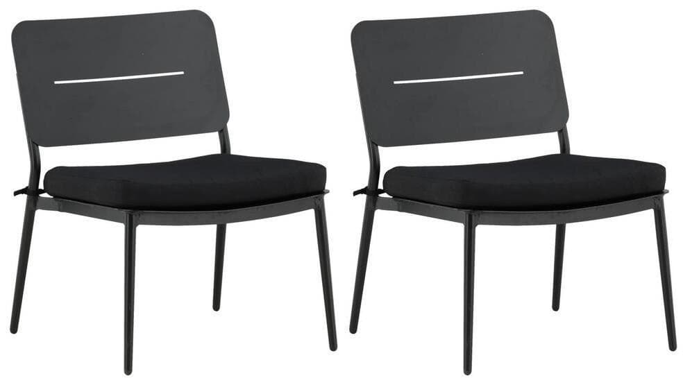 Loungesessel-2er Set Lina Schwarz