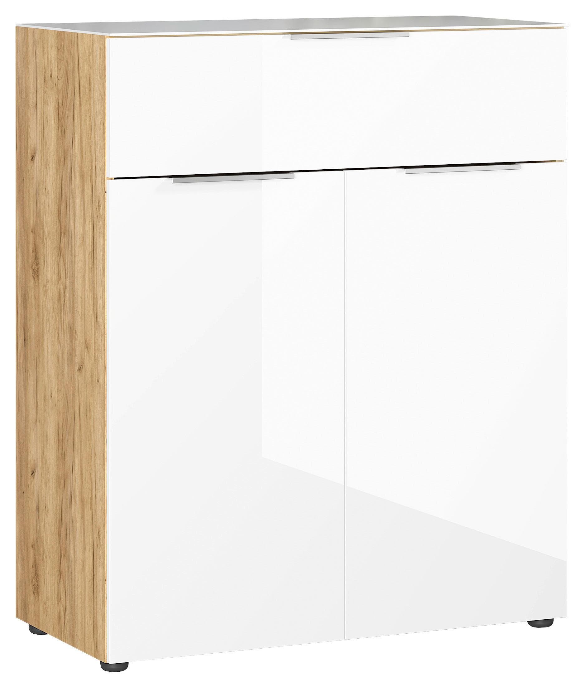 Kommode Oakland Weiß/Eichefarben Modern