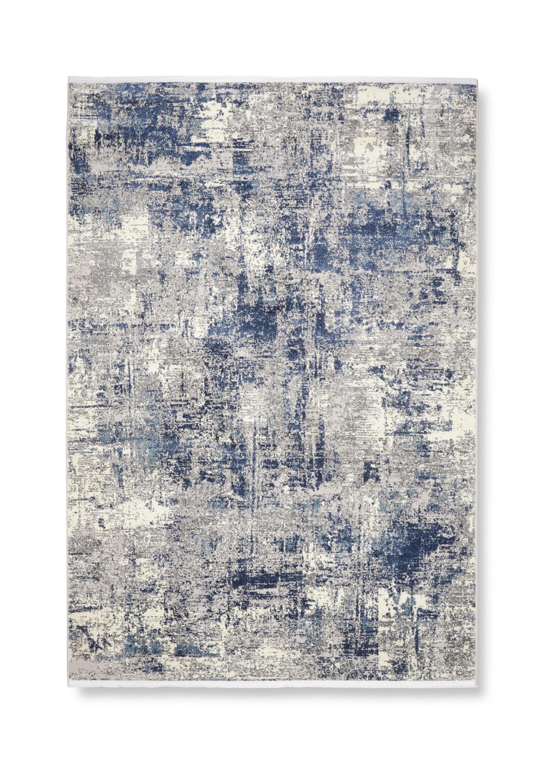Webteppich Malik 2 Blau/Grau ca. 120x170cm