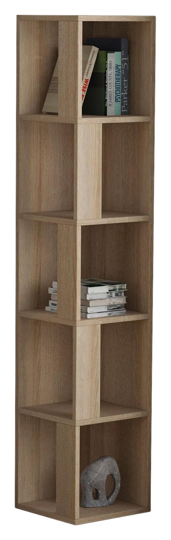 Eckregal PIANO Eichefarben Modernes Holzregal