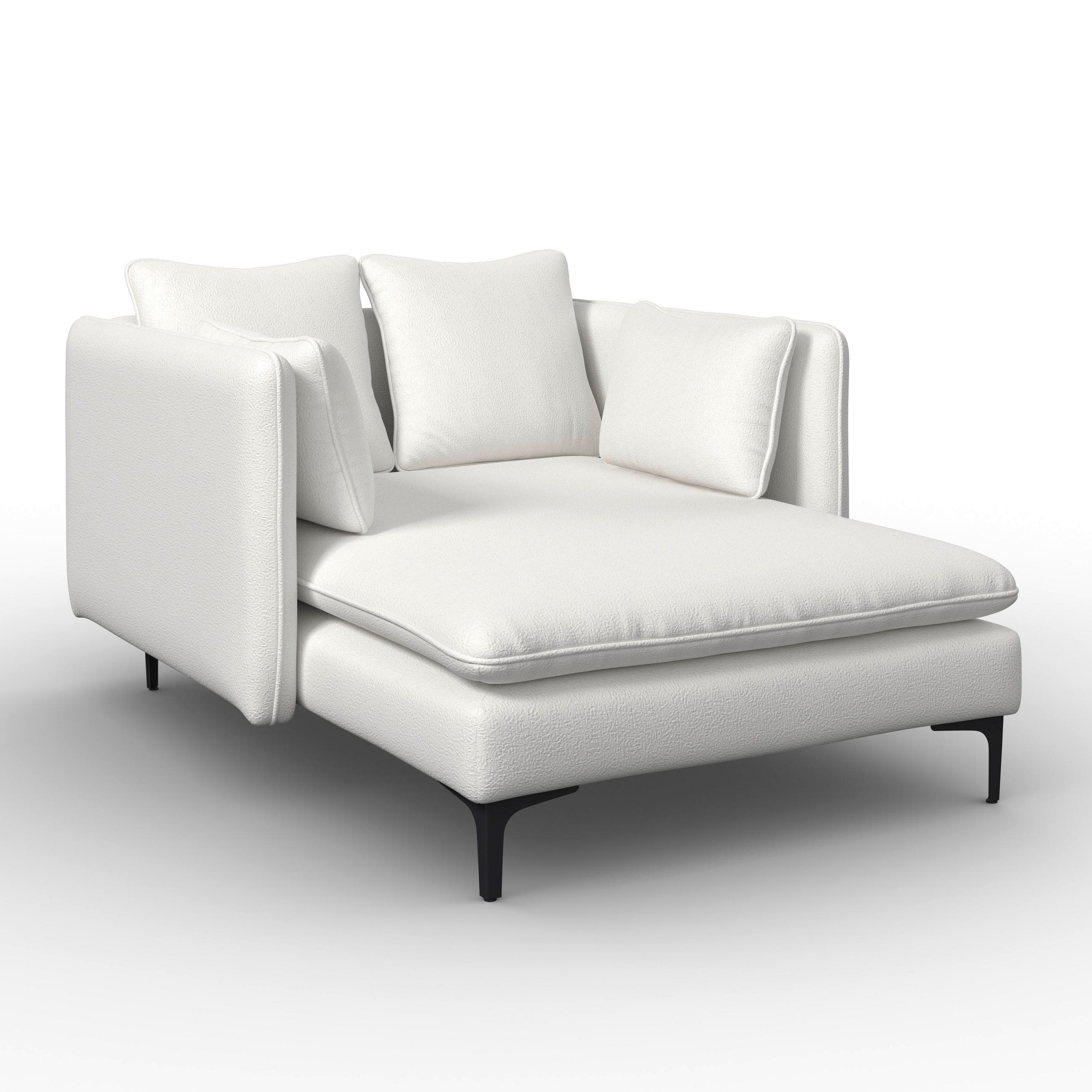 Chaiselongue Sandy Weiß Chenille Mömax DE