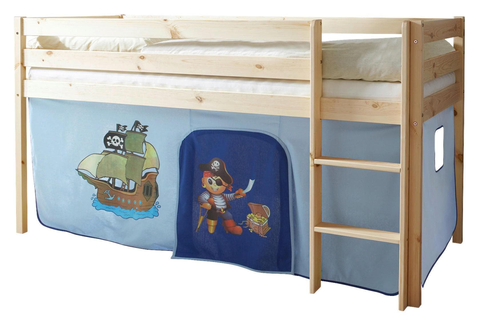 Spielbett Holz Malte Blau ca. 90x200 cm