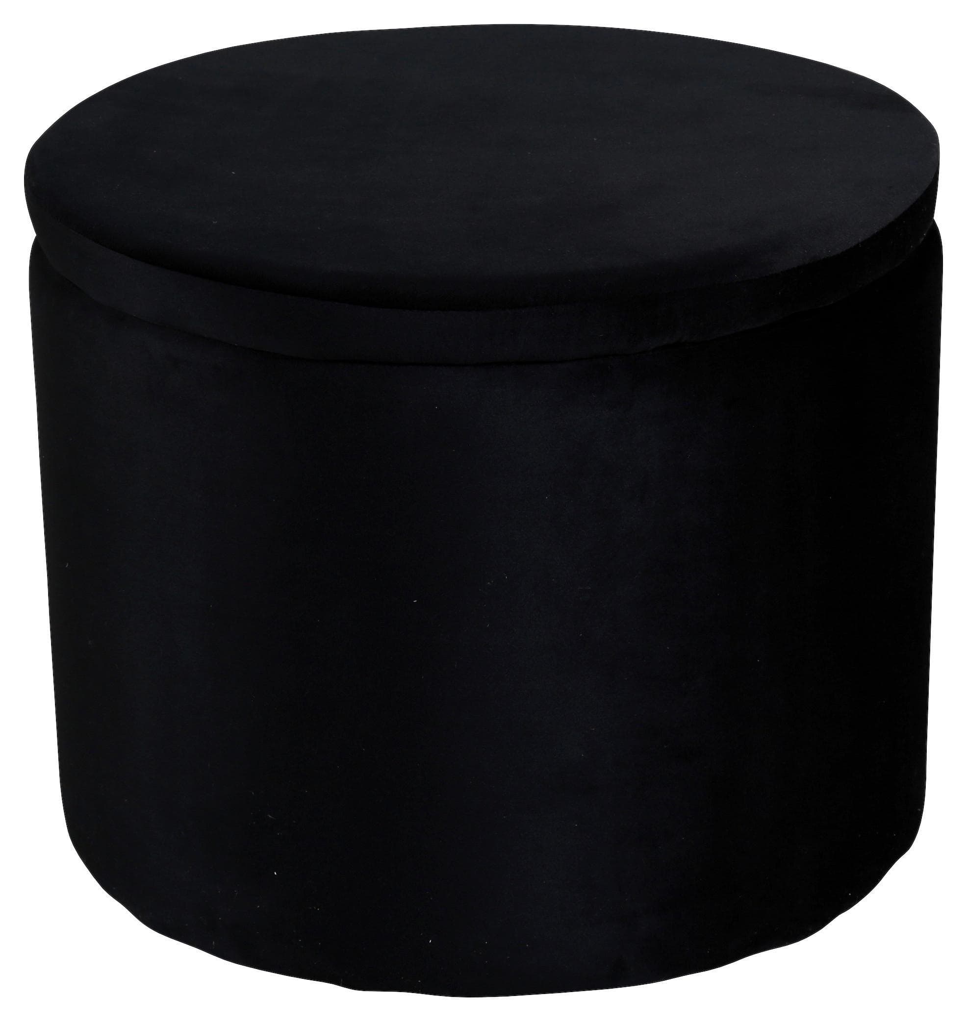 POUF DUNKEN Hocker Schwarz Textil