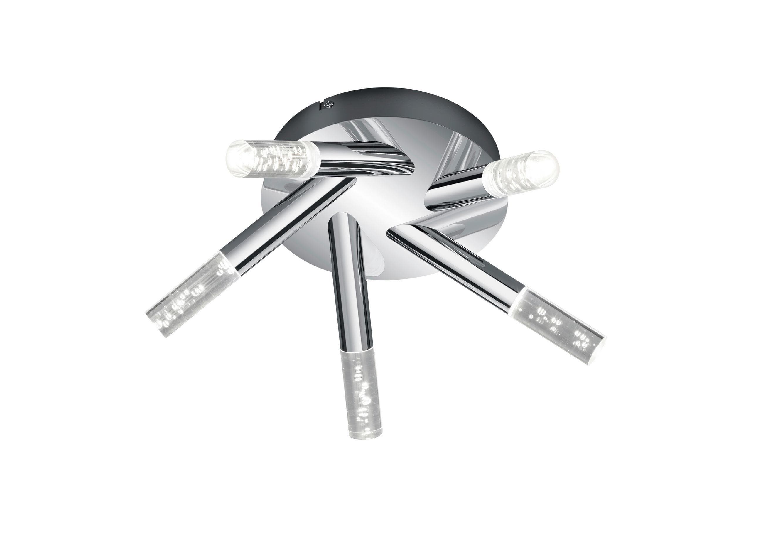 TRIO Leuchten LED Deckenleuchte Warmweiß Metall Bubble Optik 41cm