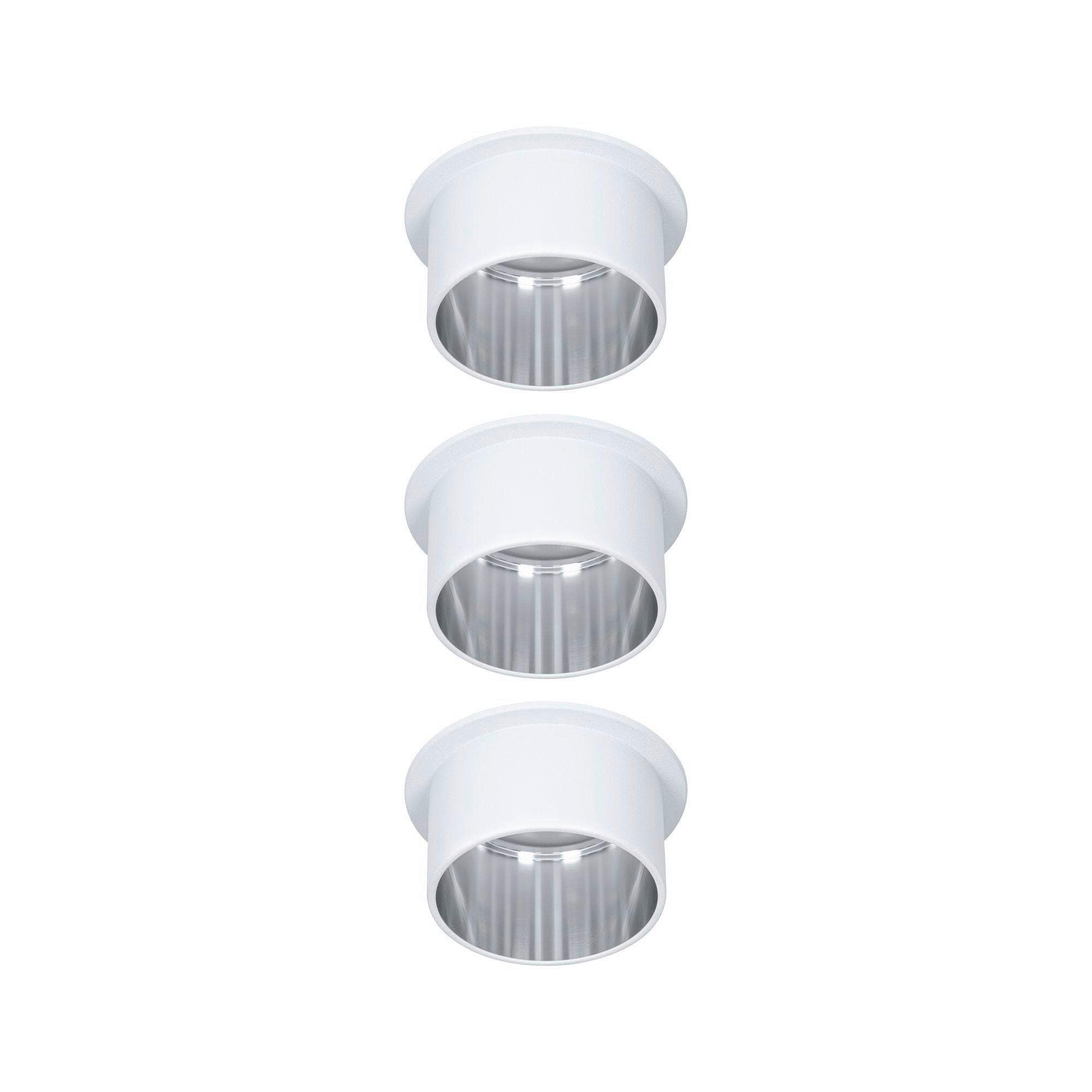PAULMANN LED Einbauleuchte Gil 3er-Set Weiß Silber Dimmbar