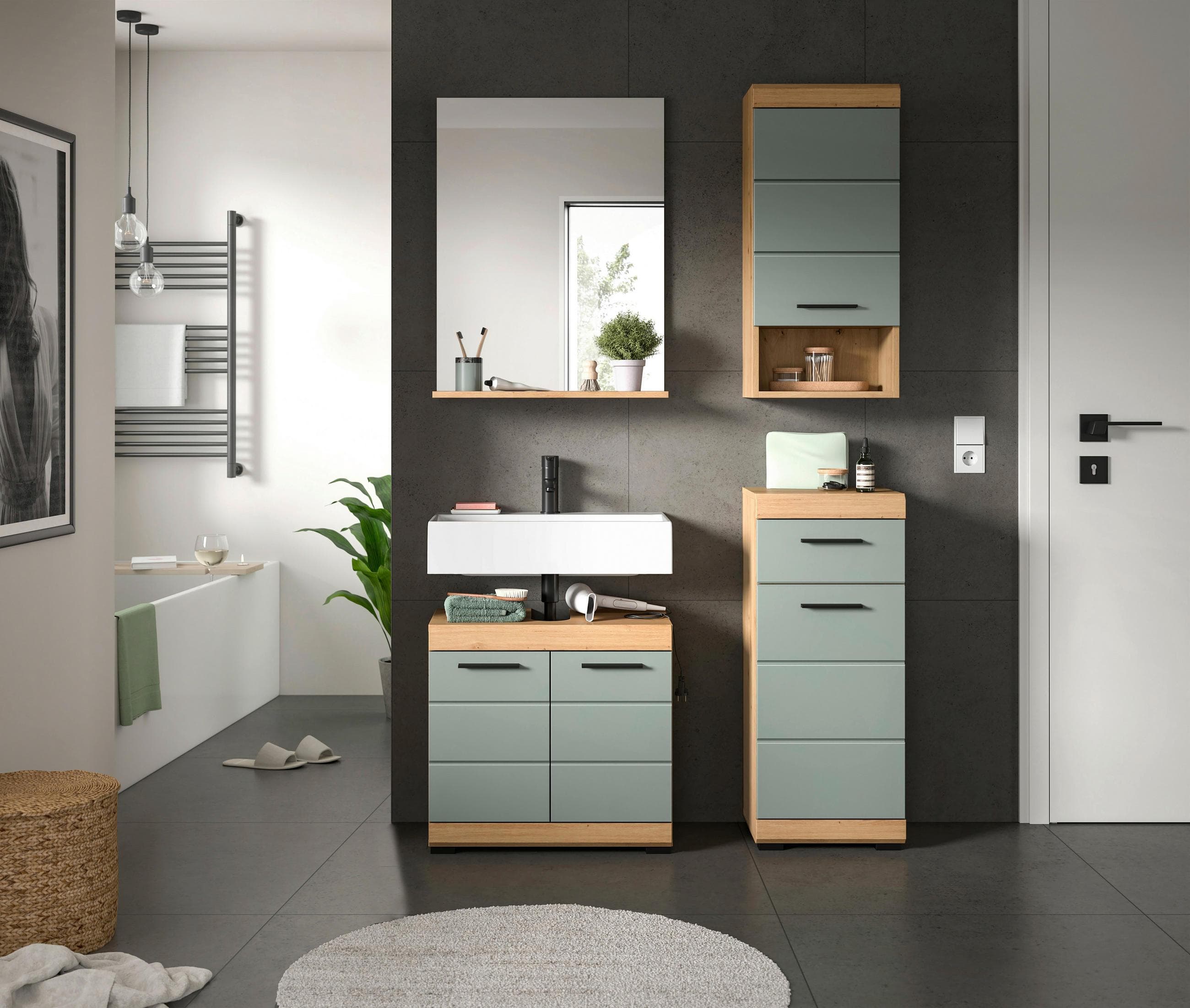 Badezimmer Scout 4-tlg. ca. 97 cm Salbeigrün Mömax DE