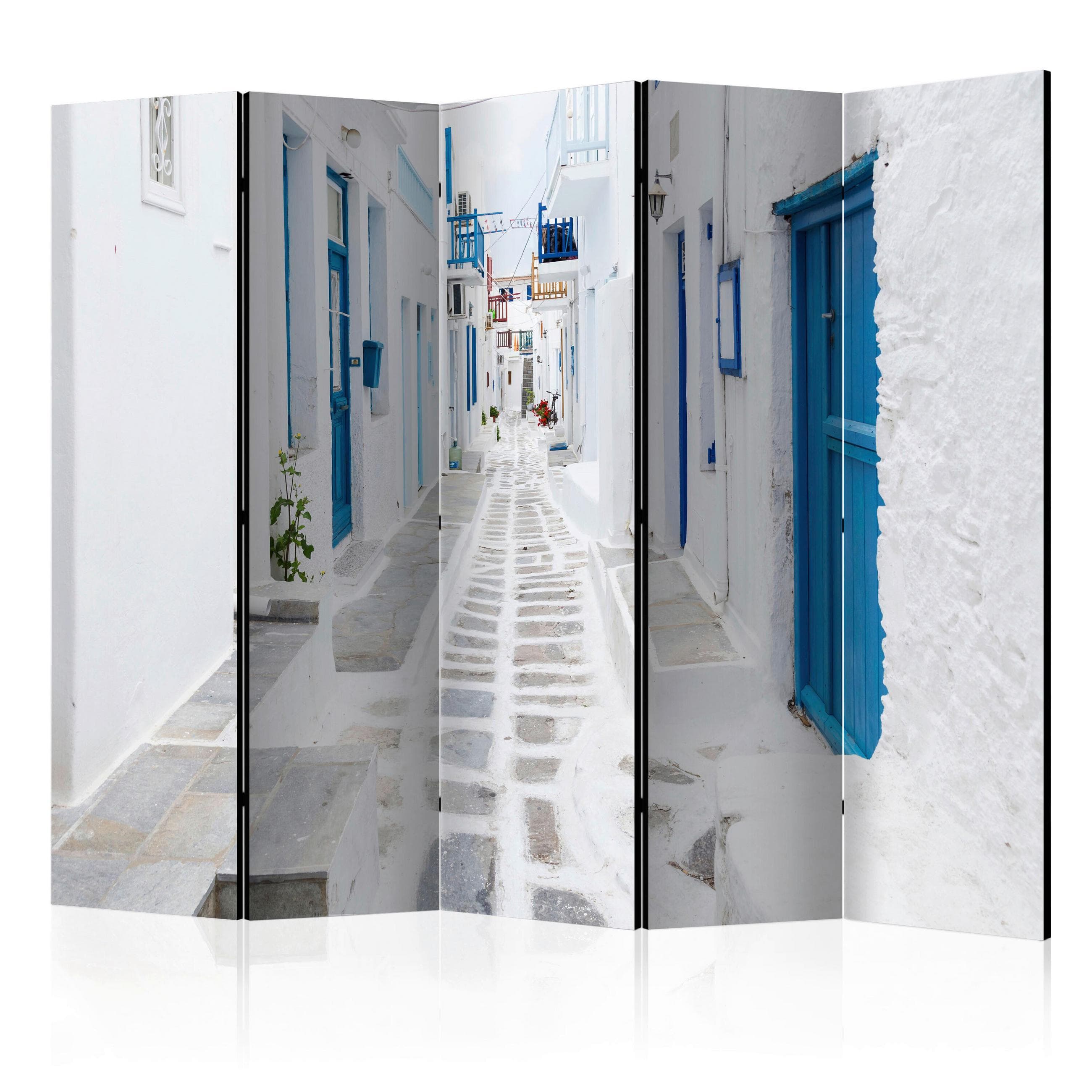 Artgeist Paravent Greek Dream Island II Weiß/Hellblau Raumteiler