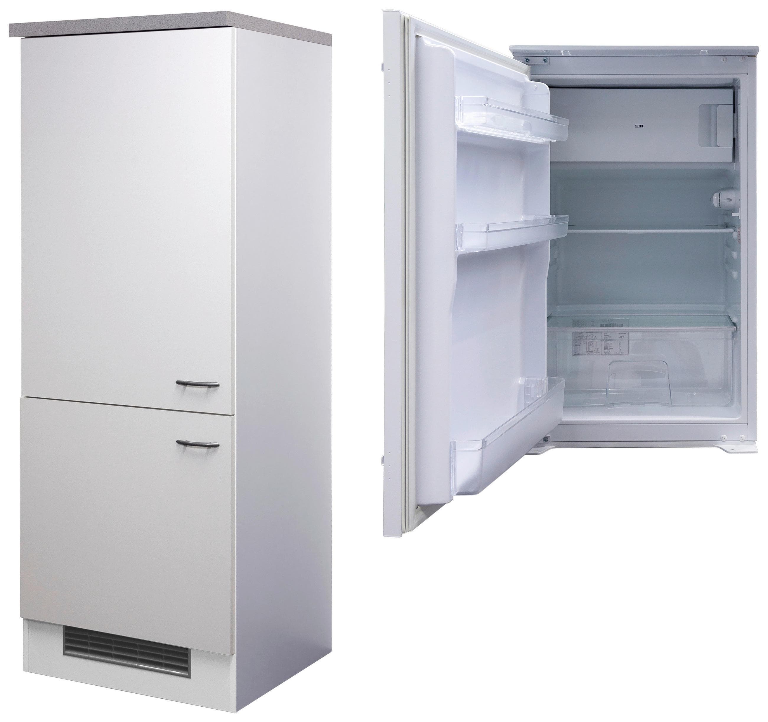 Kühlschrank-Umbauschrank Wito B 60 cm Weiß/Grau Mömax DE