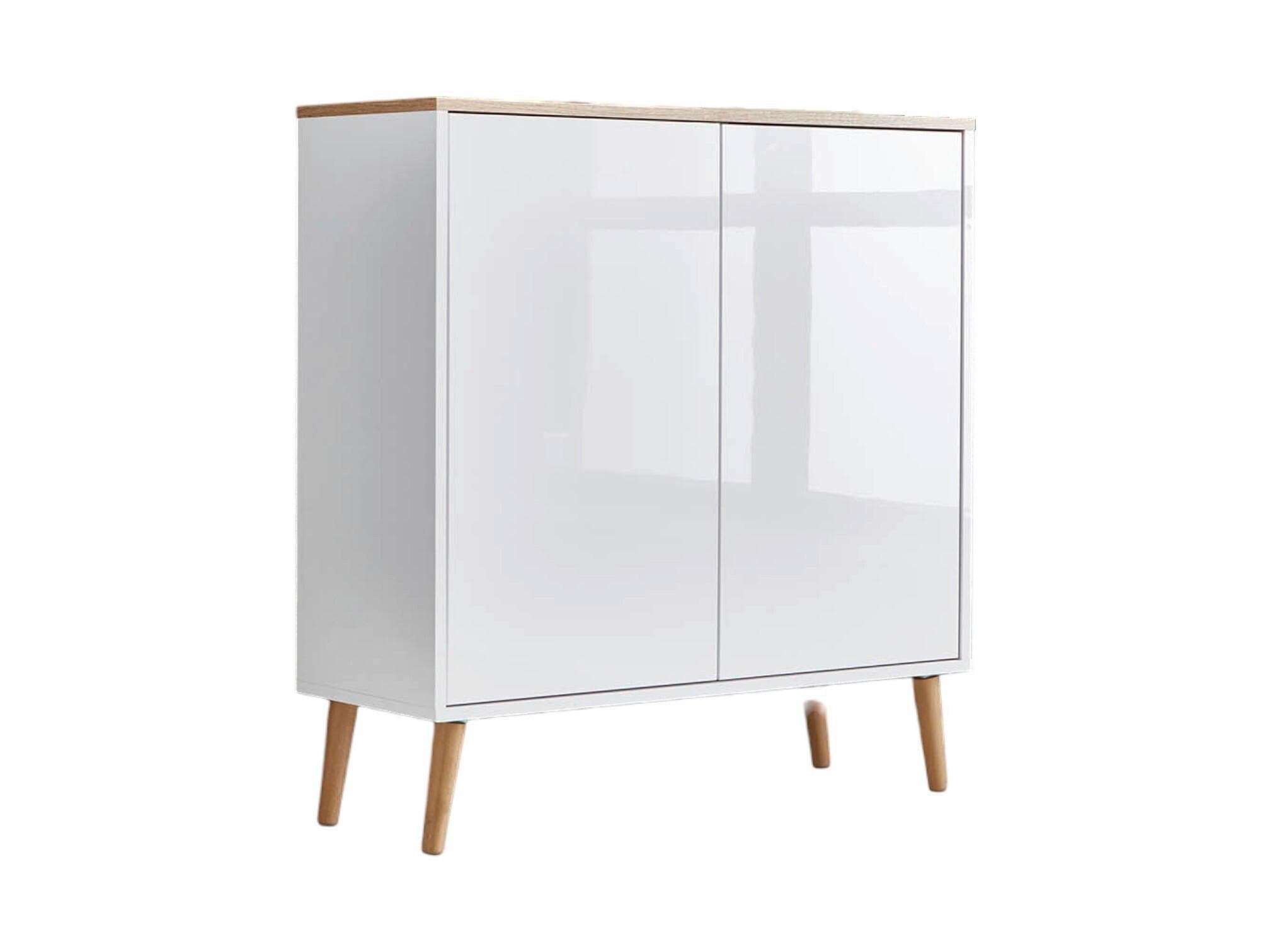 Kommode Mailand Typ 4 Weiß/Eiche Modern