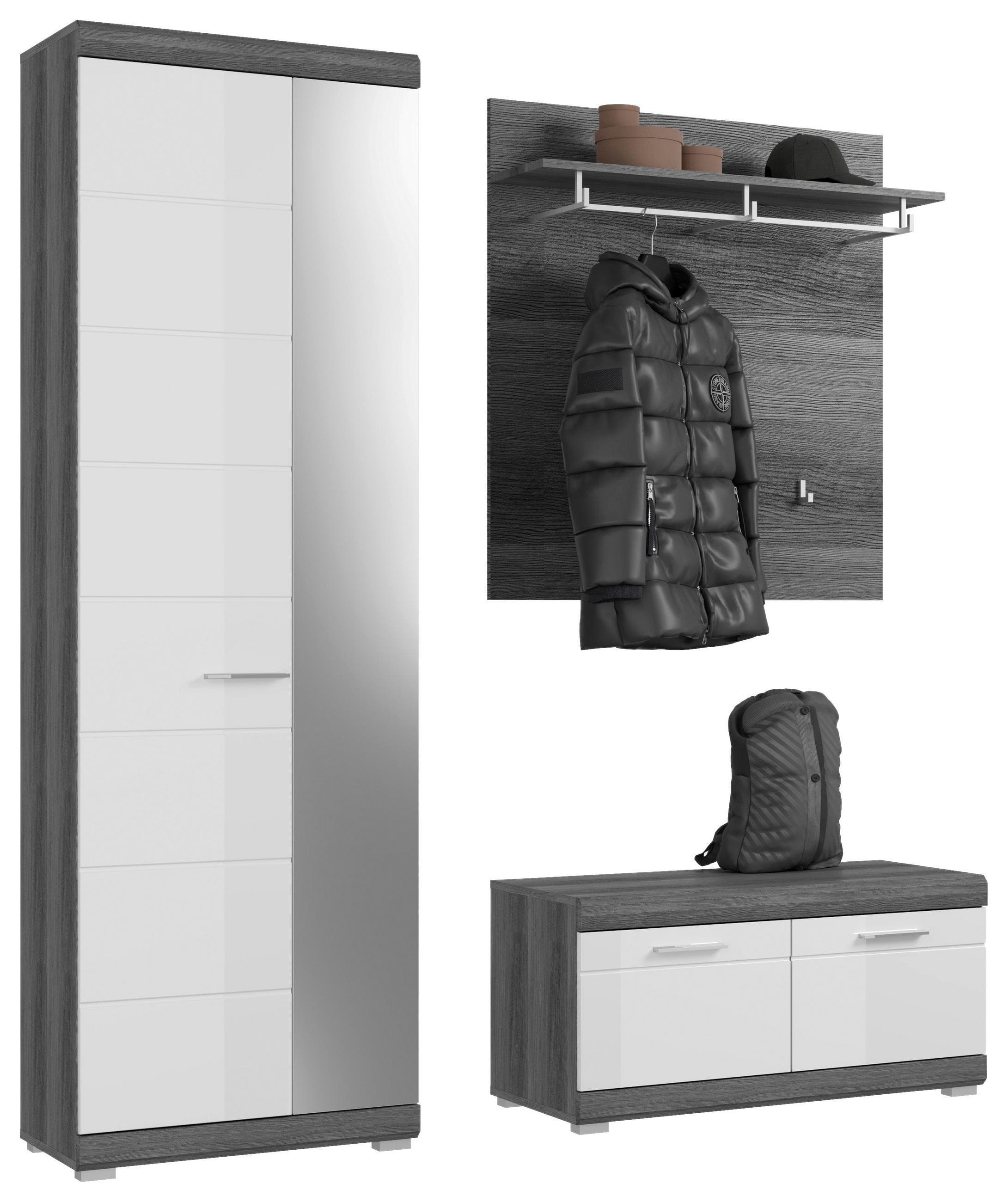 Garderobenschrank Scout Weiß/Grau Mömax DE