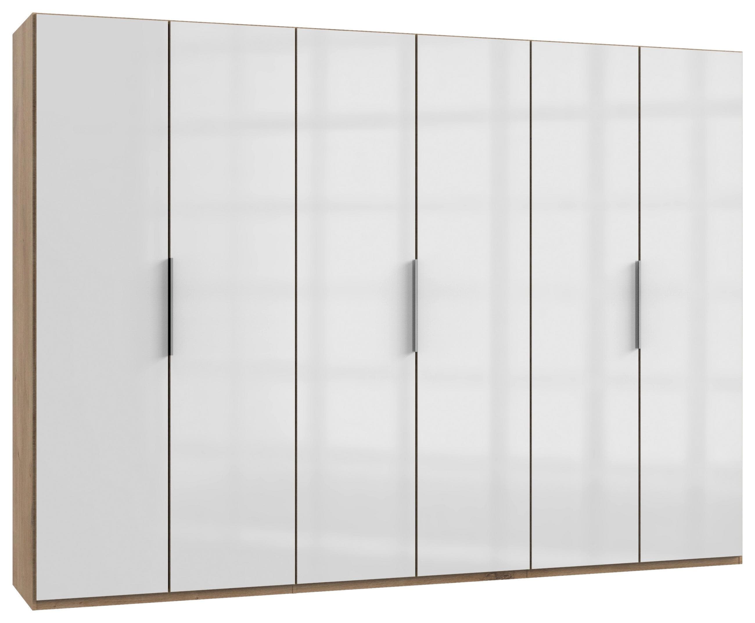 Drehtürenschrank ca. 300 cm Weiß/Eiche Dekor Mömax DE