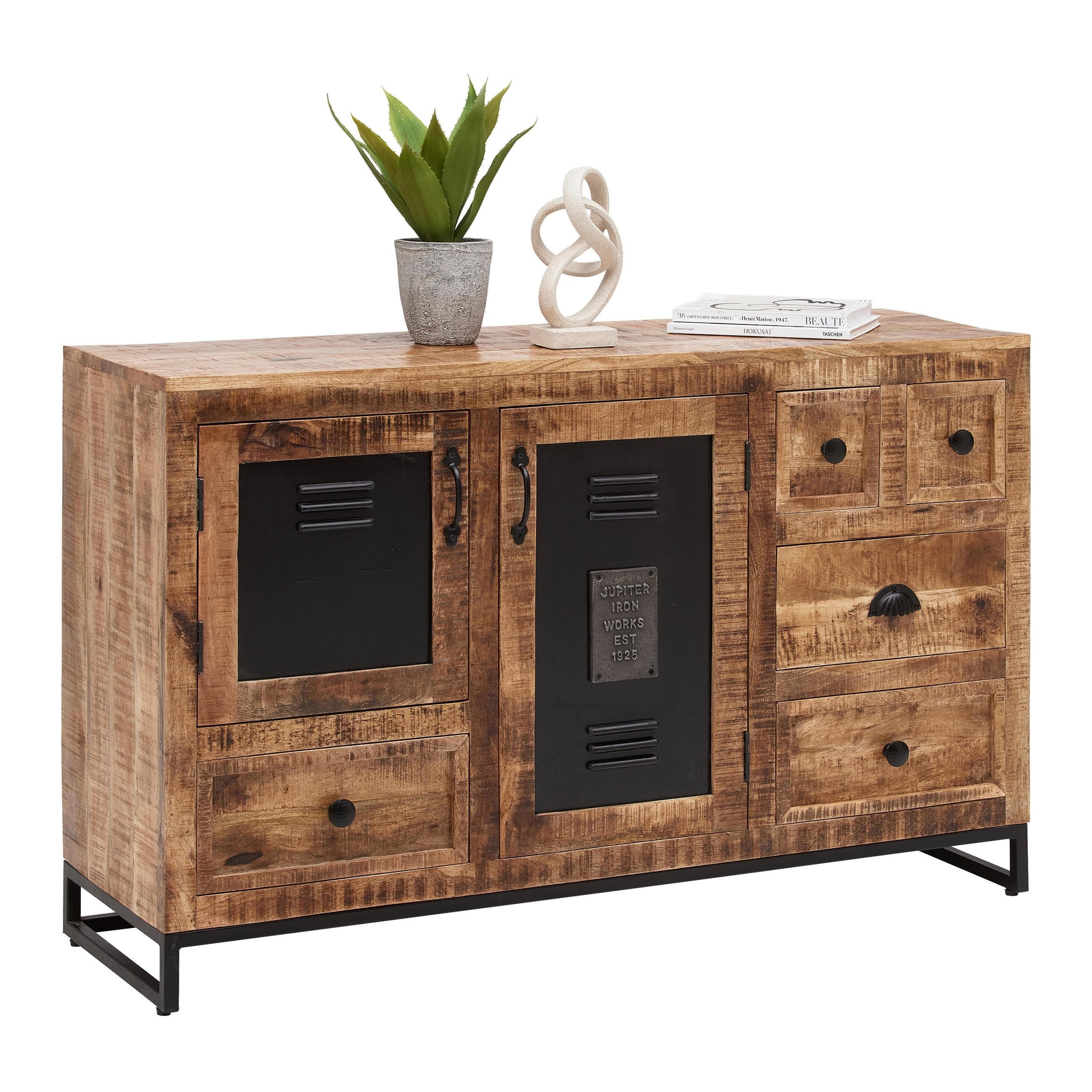 Sideboard Leya Naturfarben/Schwarz Mömax DE