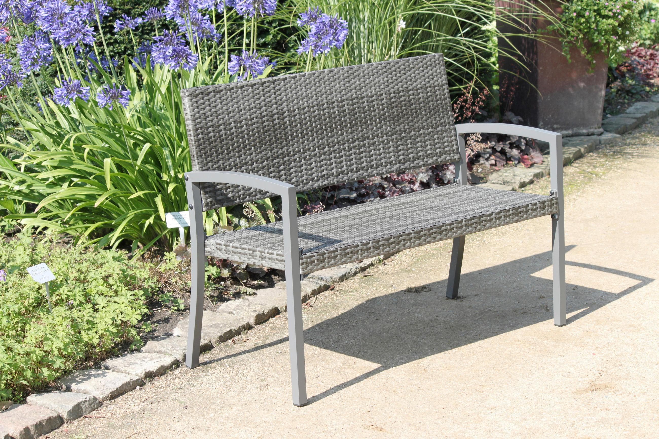Garden Pleasure Gartenbank Sanremo Dunkelgrau Aluminium