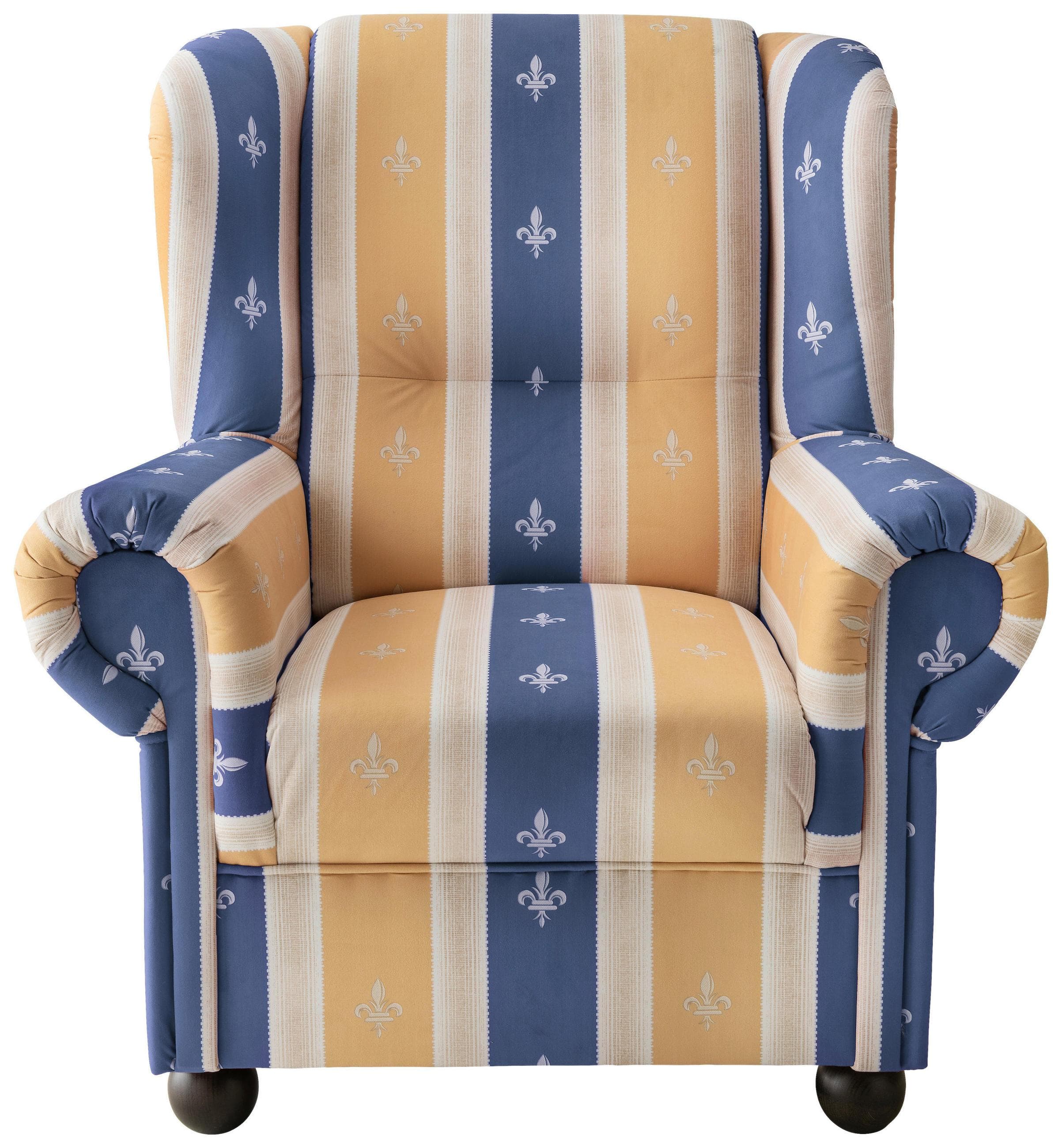 Ohrensessel Torello Blau Mikrofaser