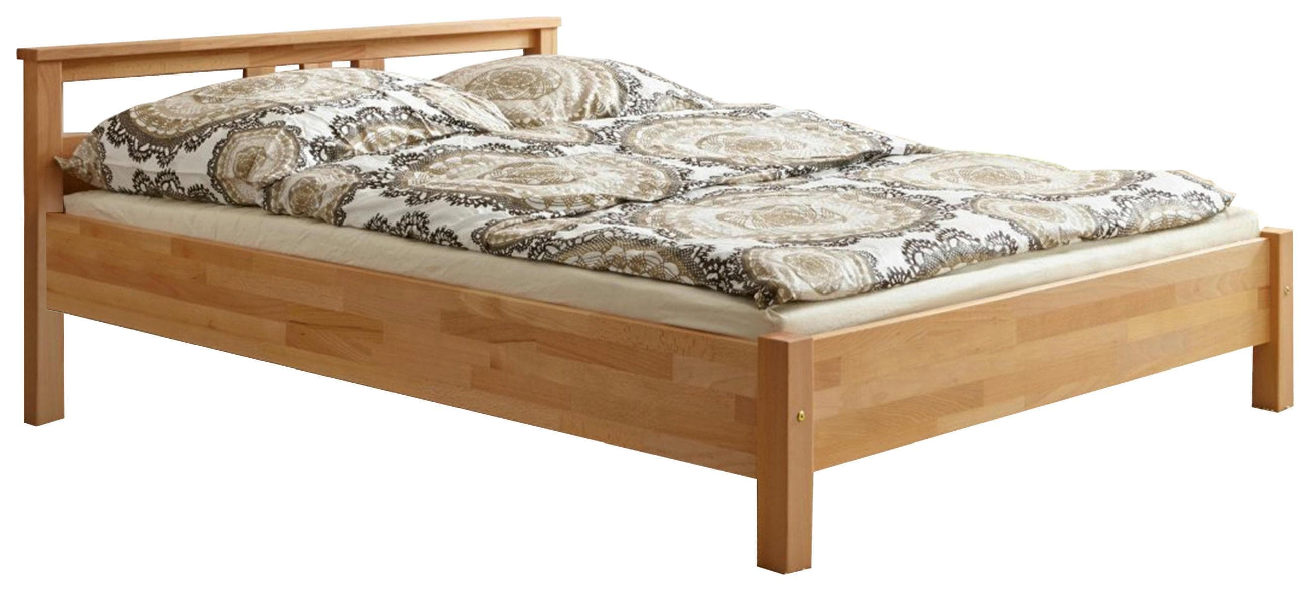 TiCAA Einzelbett und Doppelbett Merci Buche Bio-Geölt