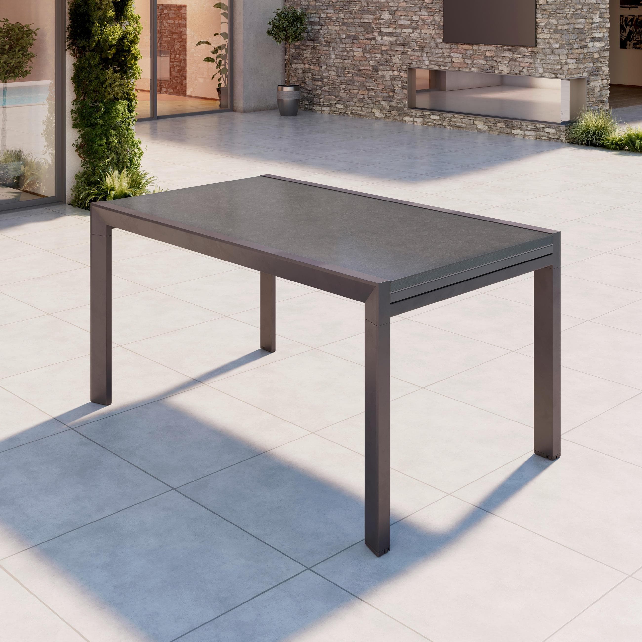 Gartentisch Lisa Anthrazit Aluminium