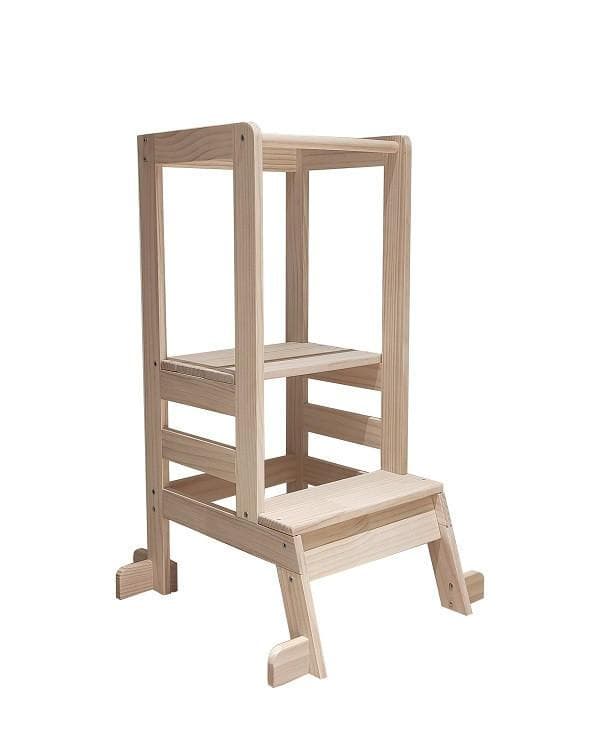 Lernturm Emmy Naturfarben Holz