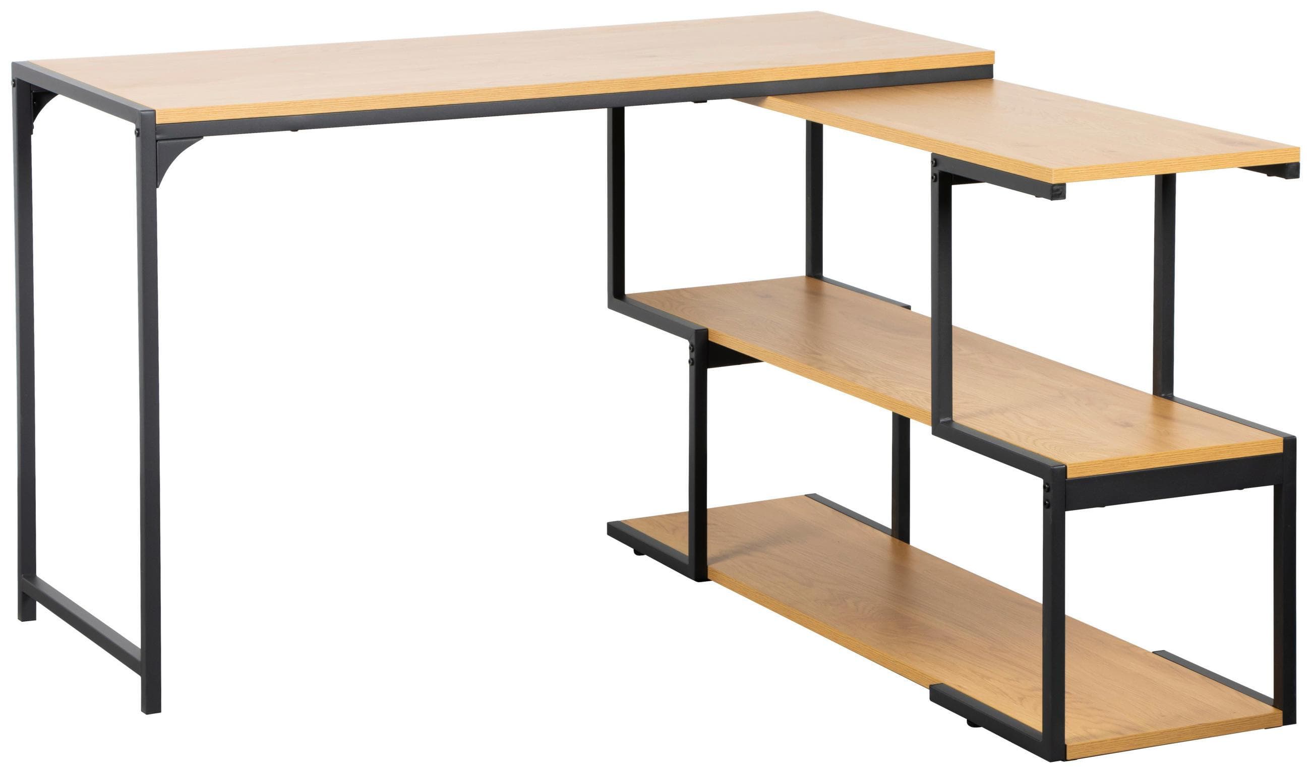 Schreibtisch Hendrik Eichefarben/Schwarz Mömax DE