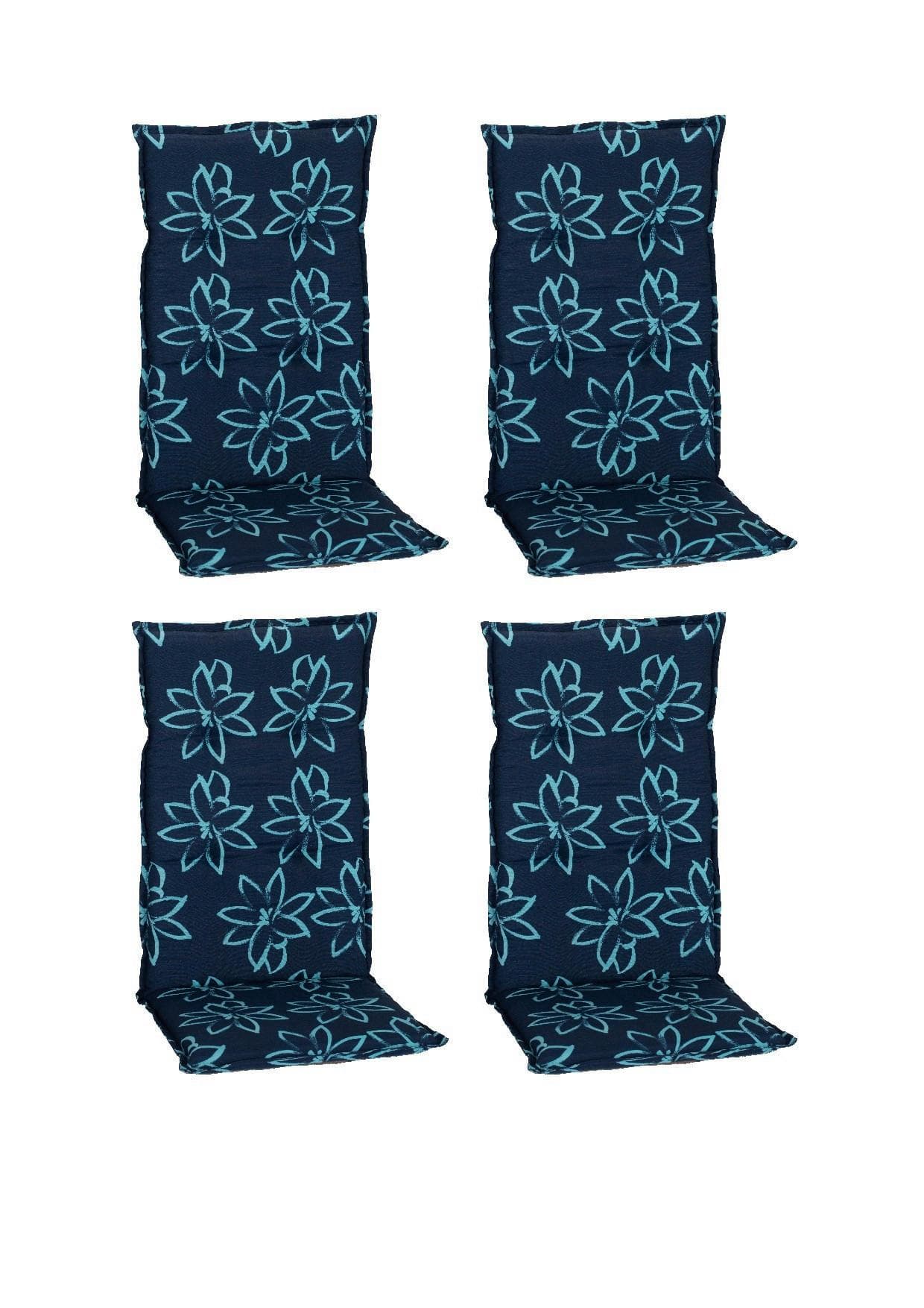 Hochlehner Auflagen Bunde 4er-Set Blau