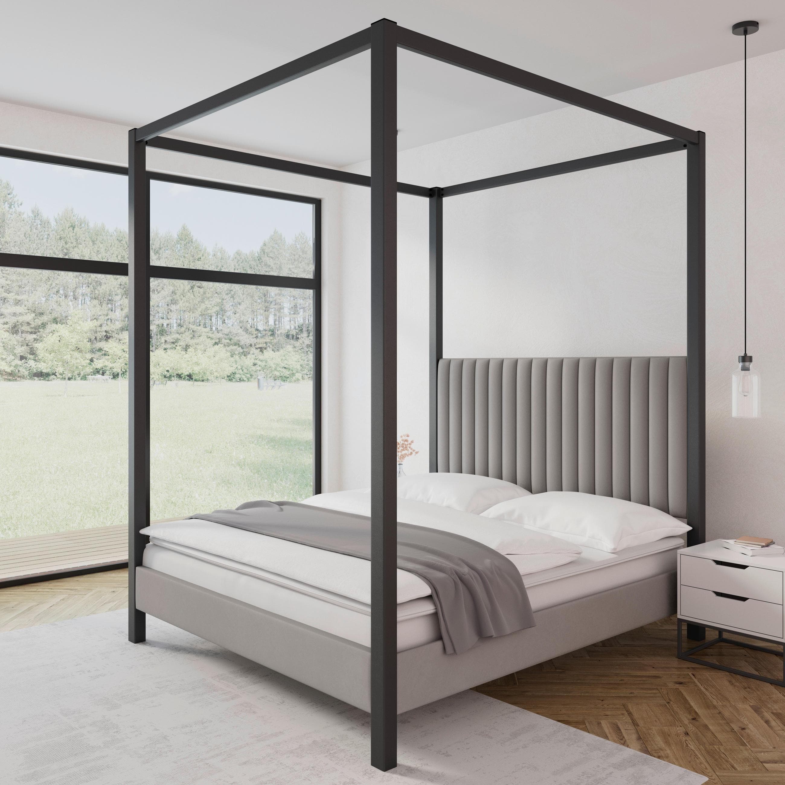 Himmelbett Mona Grau