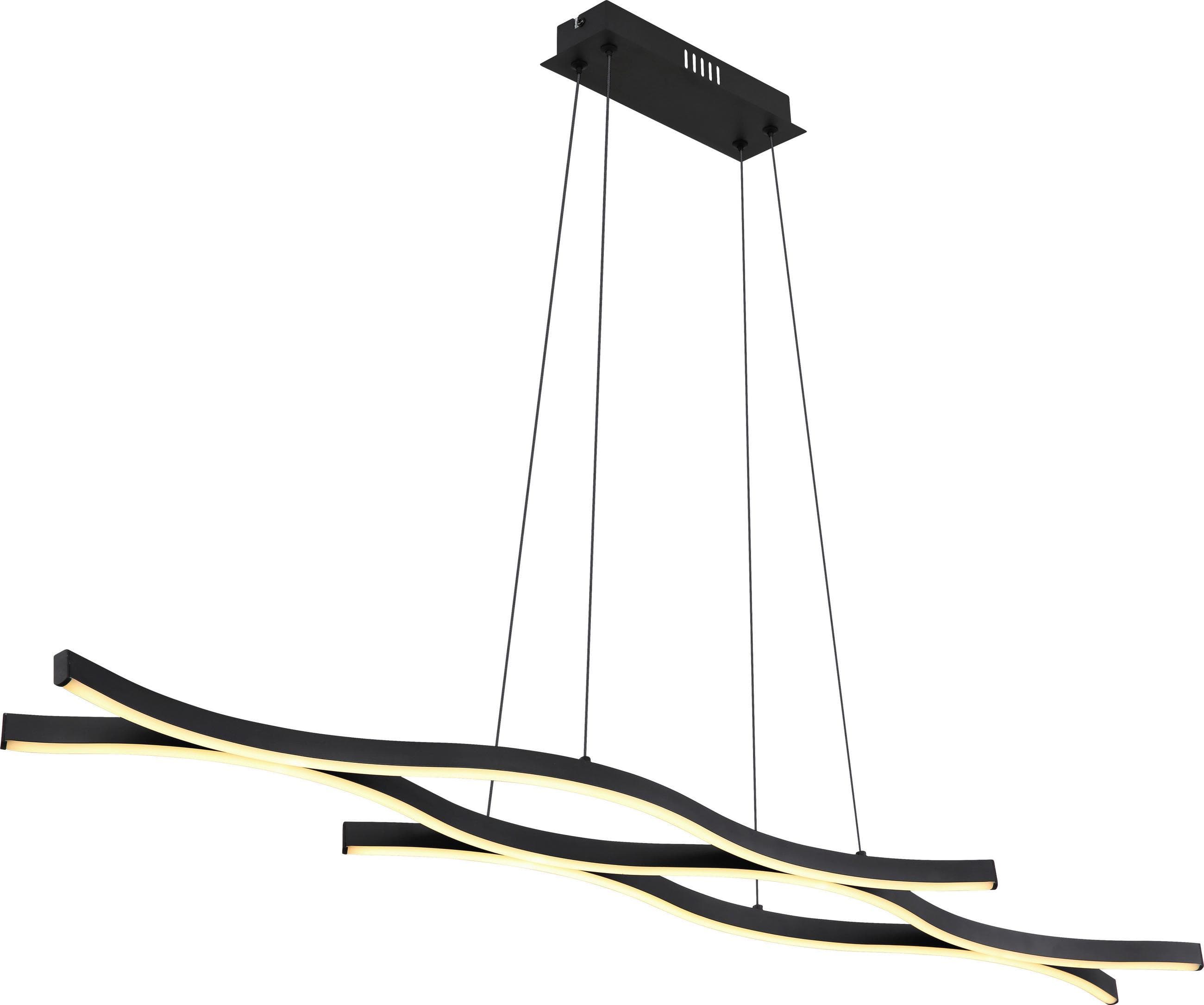 LED-Hängeleuchte Relo Opal/Schwarz 35 Watt