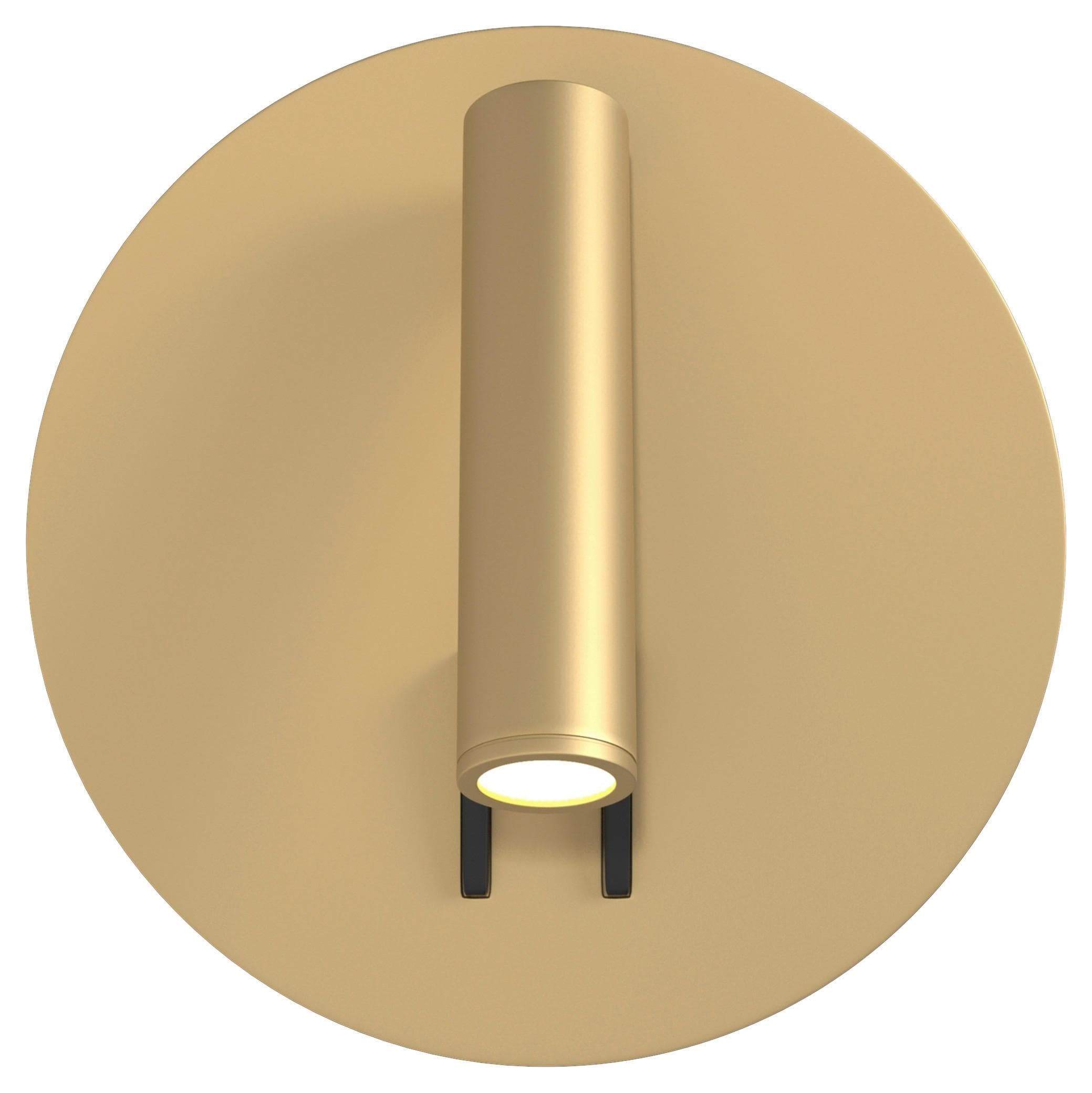 Goldfarbene Wandleuchte aus Aluminium