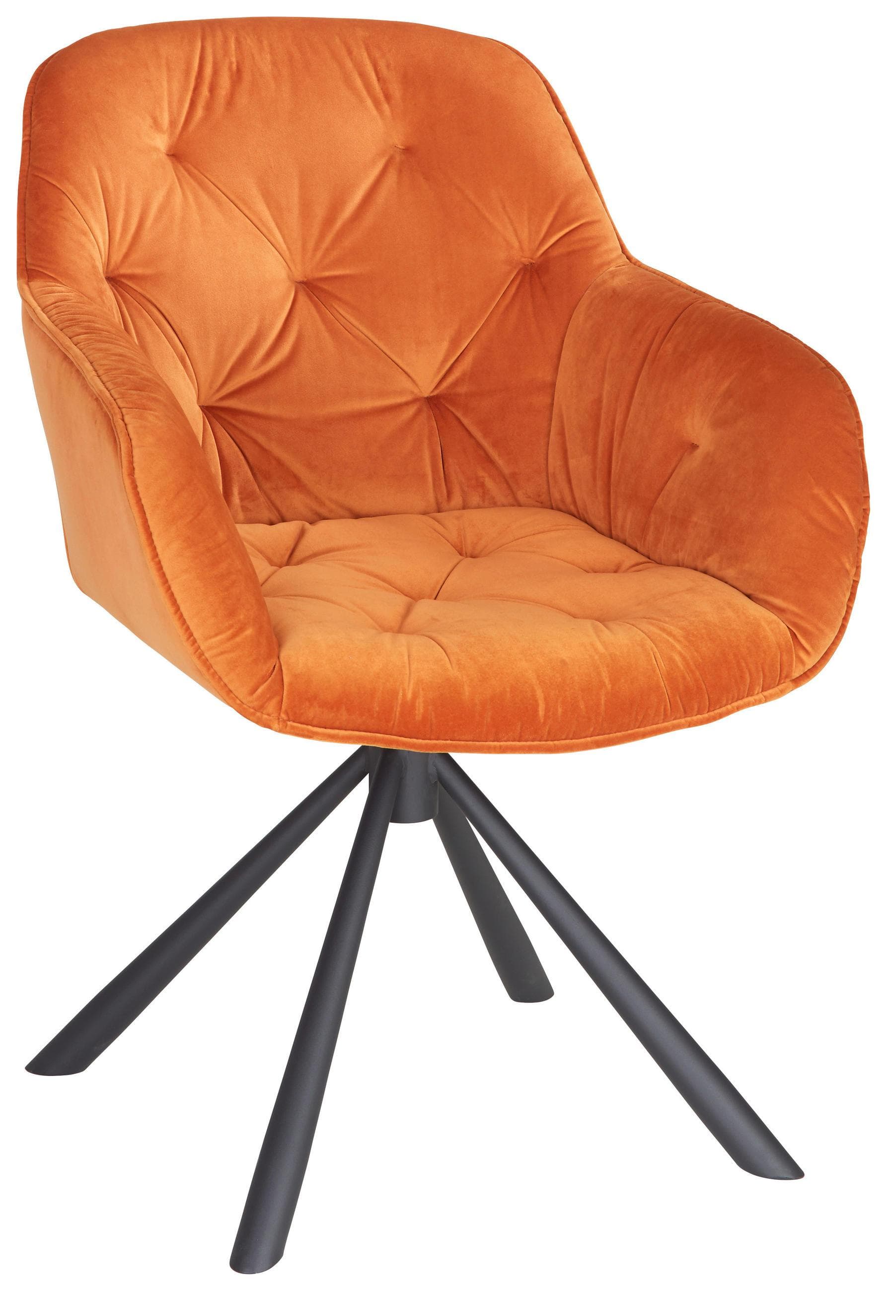 Armlehnstuhl Eileen Orange Samt Mömax