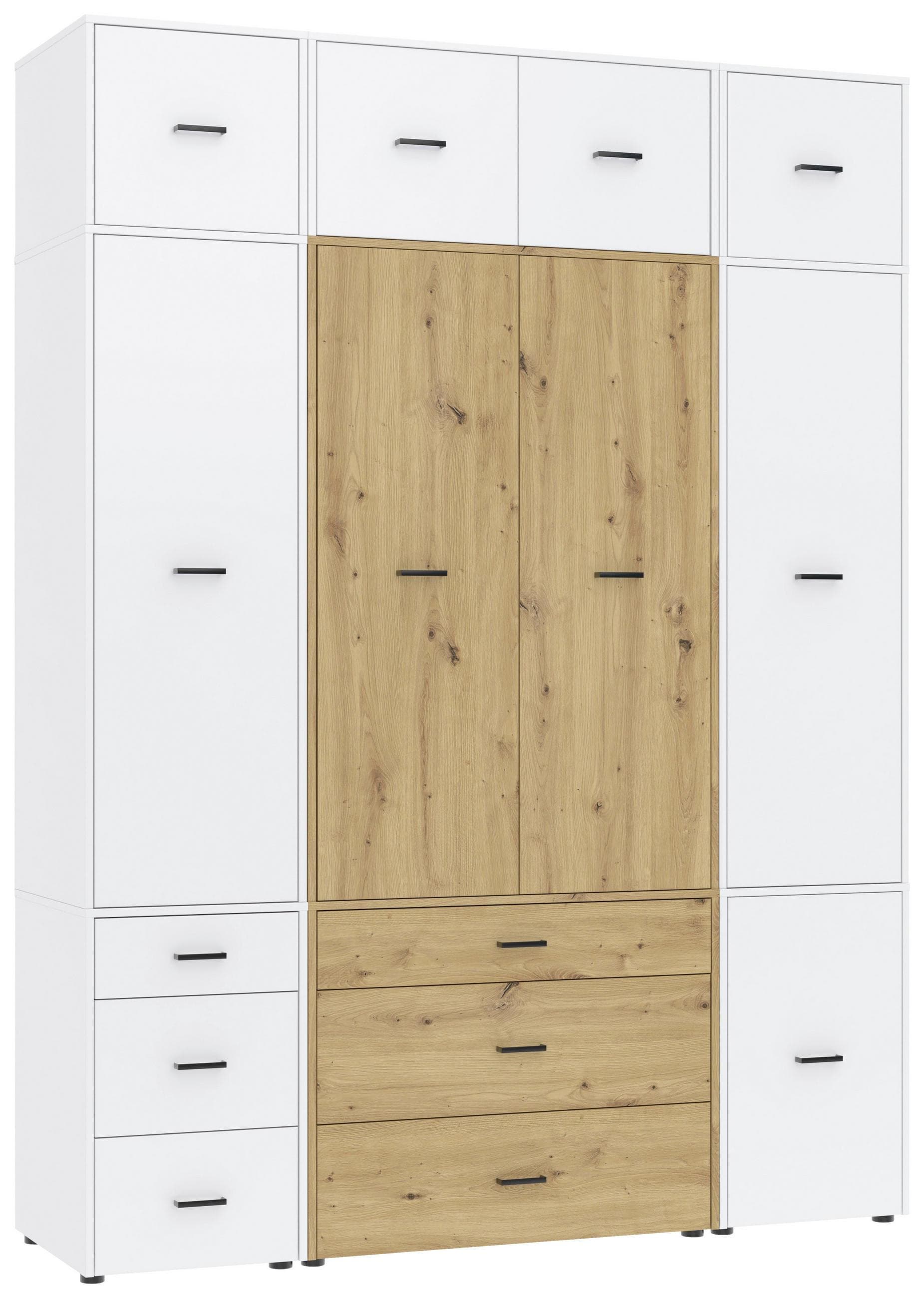 Kleiderschrank Kivo Eiche Artisan/Weiß Mömax DE