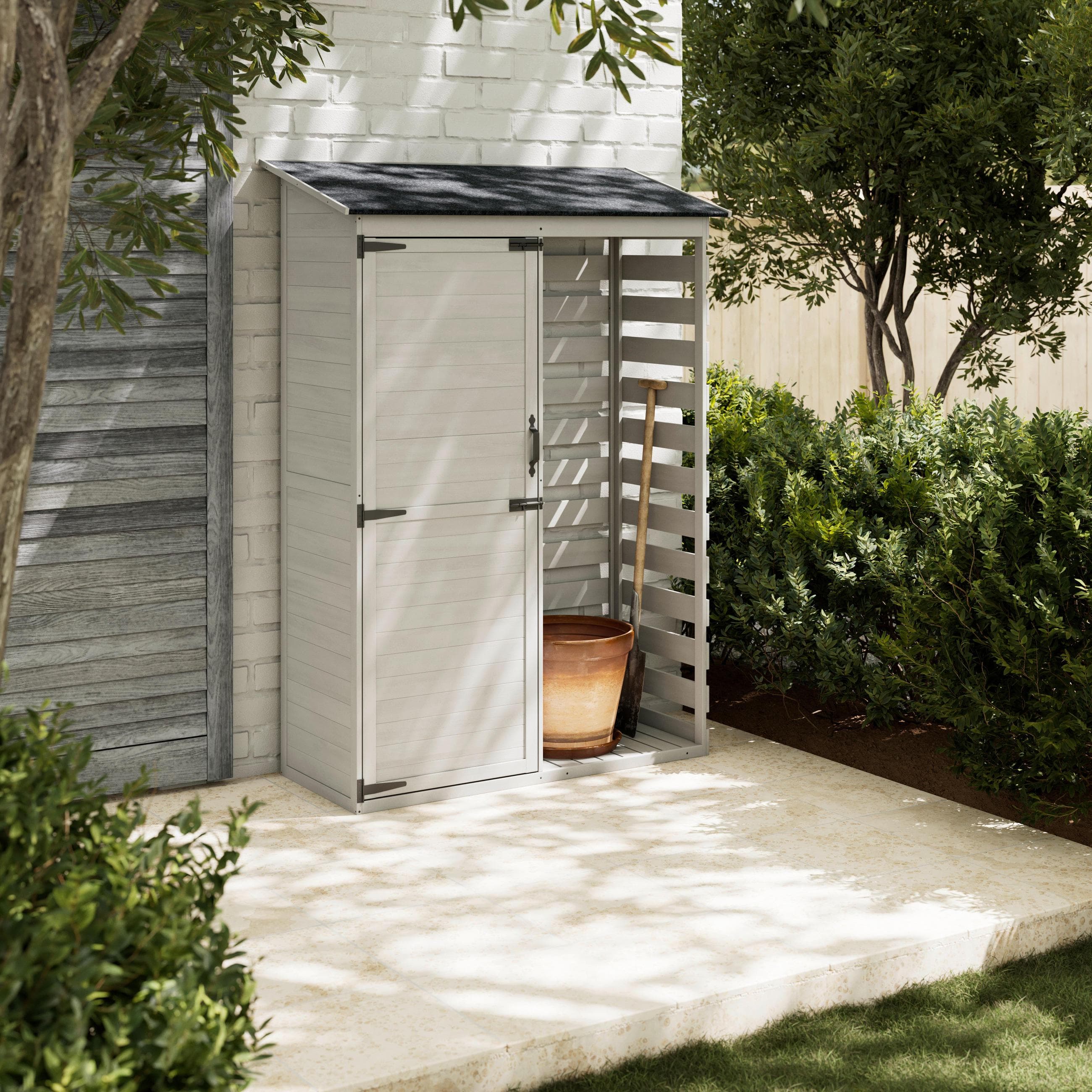 Gartenschrank Vera Weiß Echtholz Mömax DE