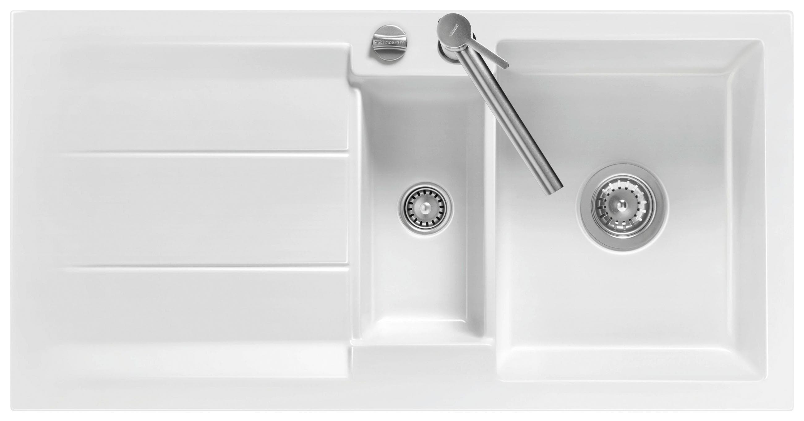 Systemceram Spüle 50920212 Keramik Weiß
