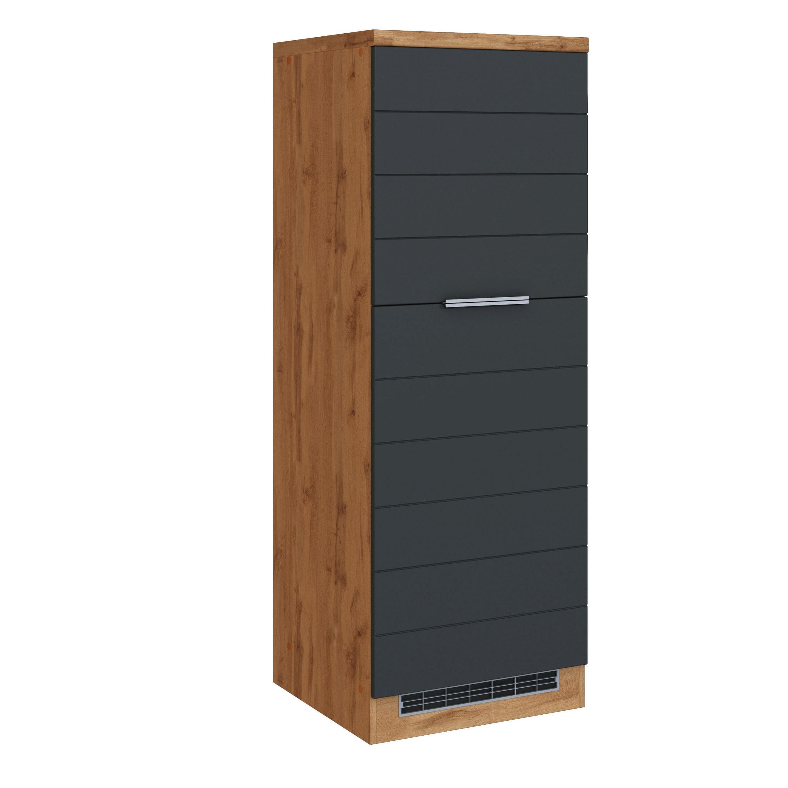 Backofen-/Kühlschrank Umbauschrank Florenz ca. 60 cm Braun/Grau