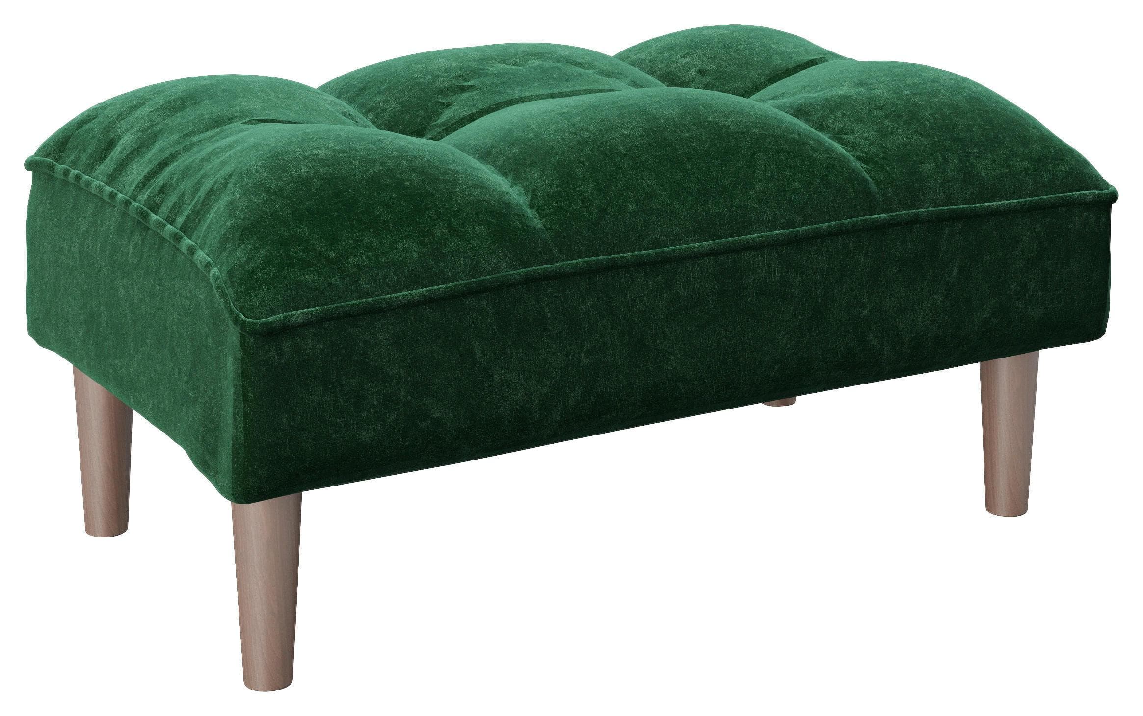 Hocker Scarlett Grün Samt