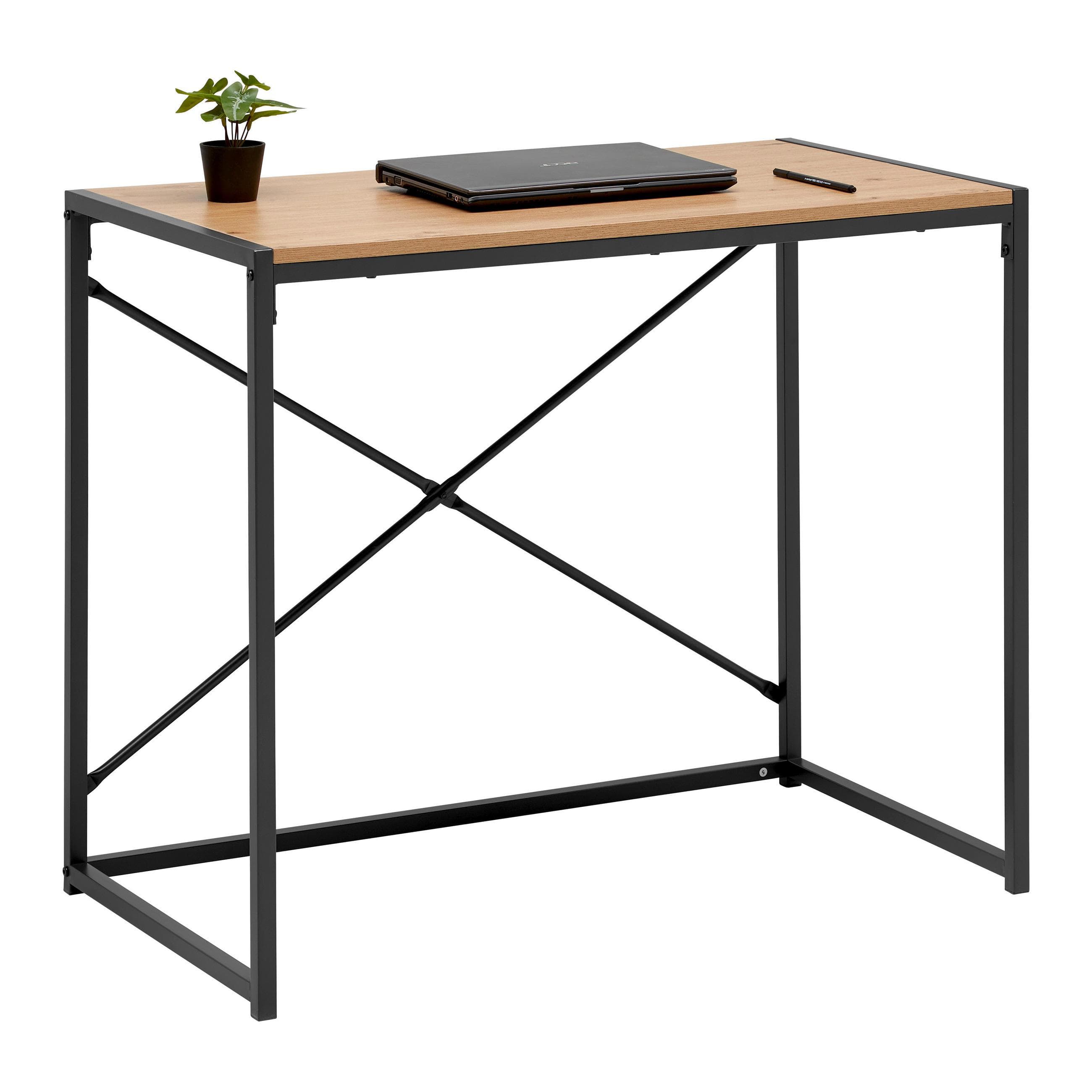 Schreibtisch Abby Naturfarben/Dunkelgrau Mömax