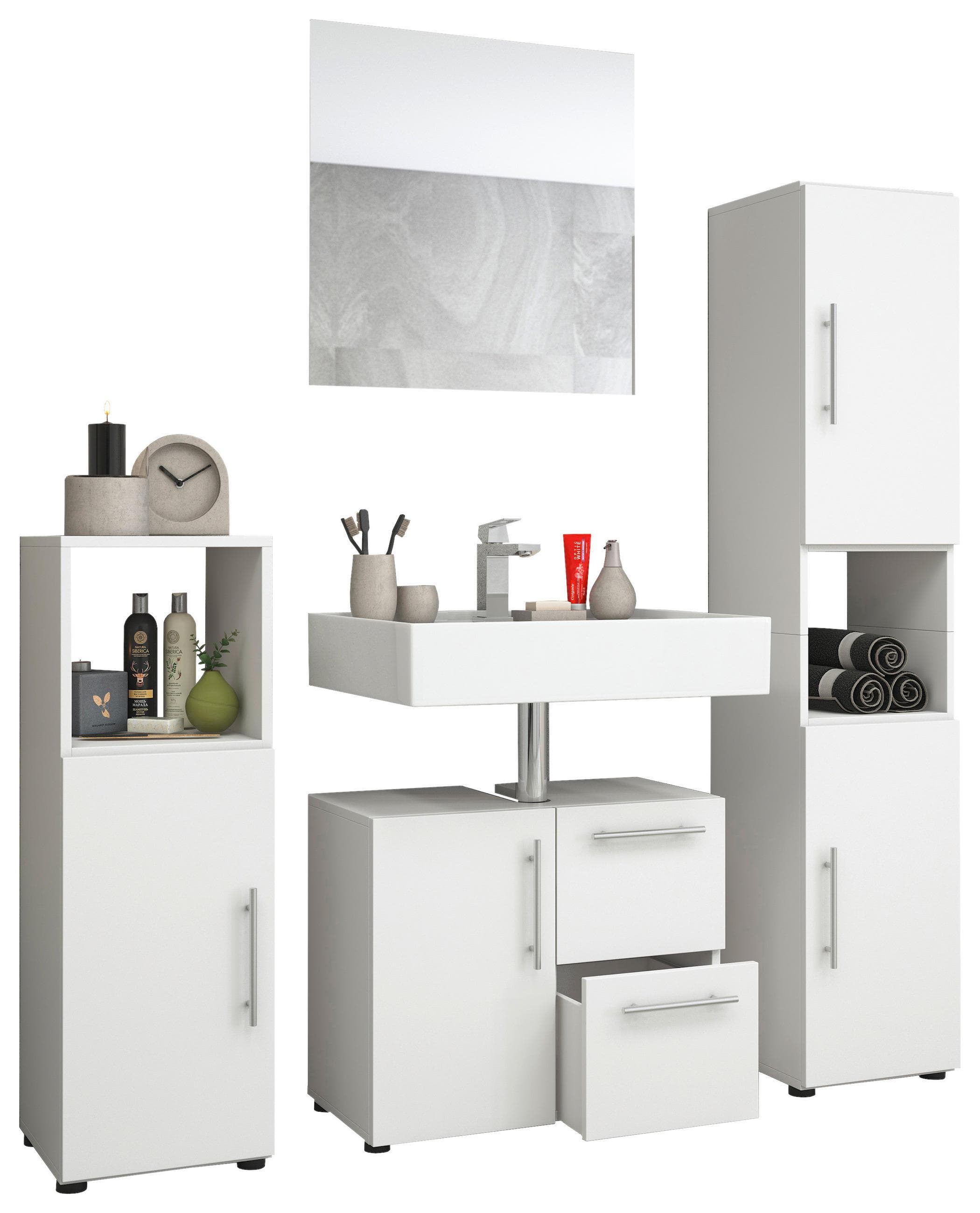 Badezimmer Flandu ca. 120 cm Weiß