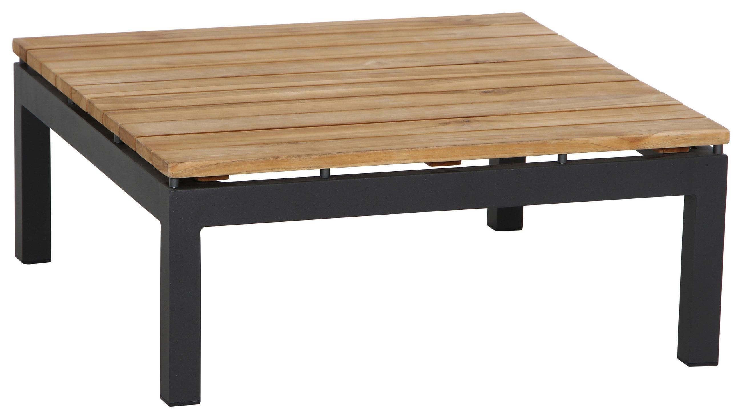 siena GARDEN Loungetisch Alvida Teakholz Schwarz ca. 73,5 cm