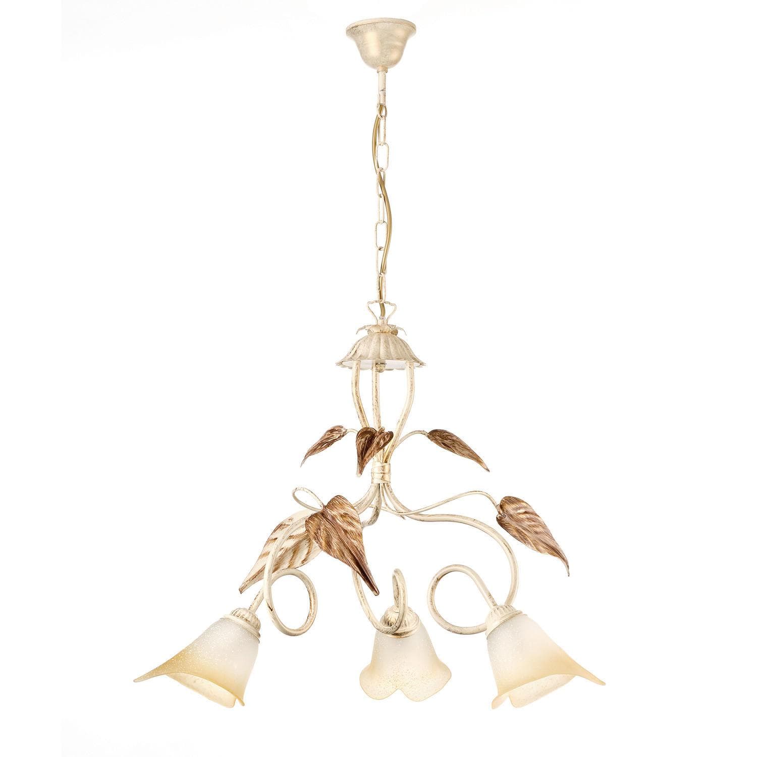 Kronleuchter Vanda Weiß/Beige max. 6 Watt