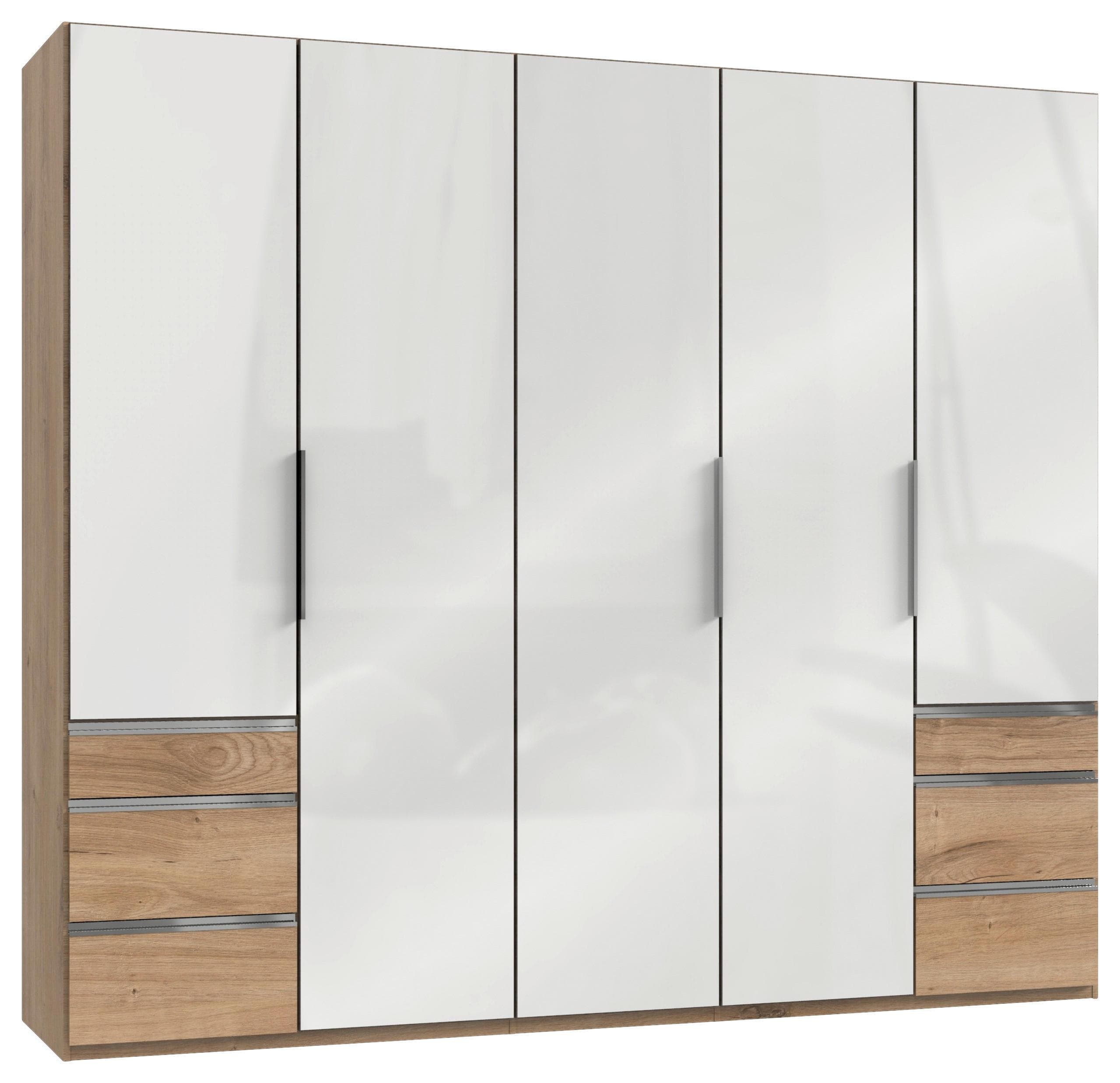Drehtürenschrank Level 36D mit Laden ca. 250 cm Eiche/Weiß Mömax DE