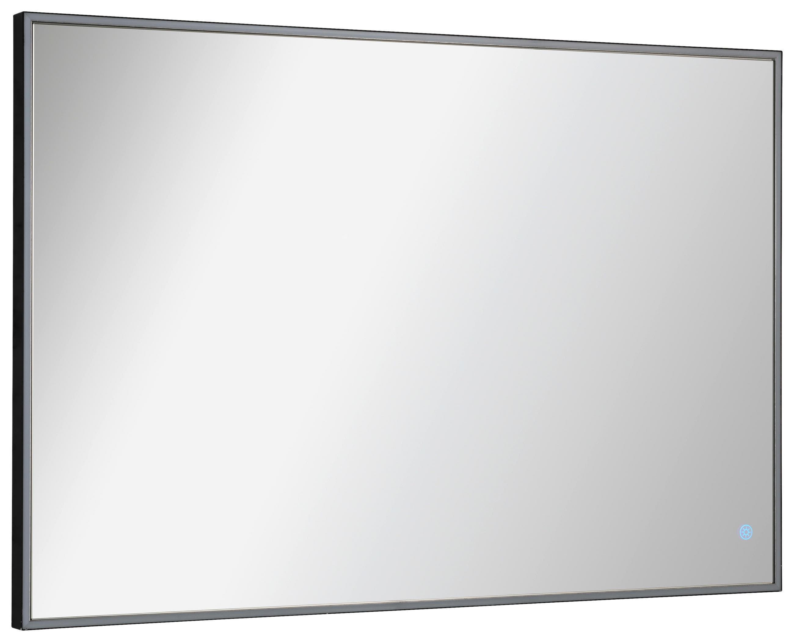 Wandspiegel "New York" Schwarz Glas 100x68 cm