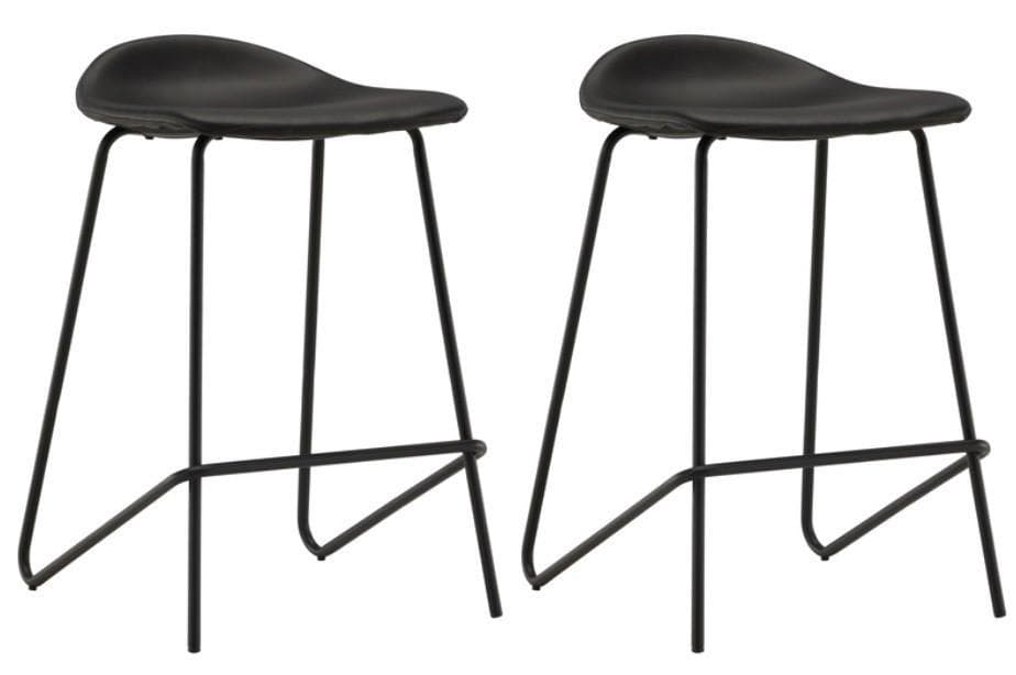 BARHOCKER-SET GREBBESTAD Schwarz Ergonomisch