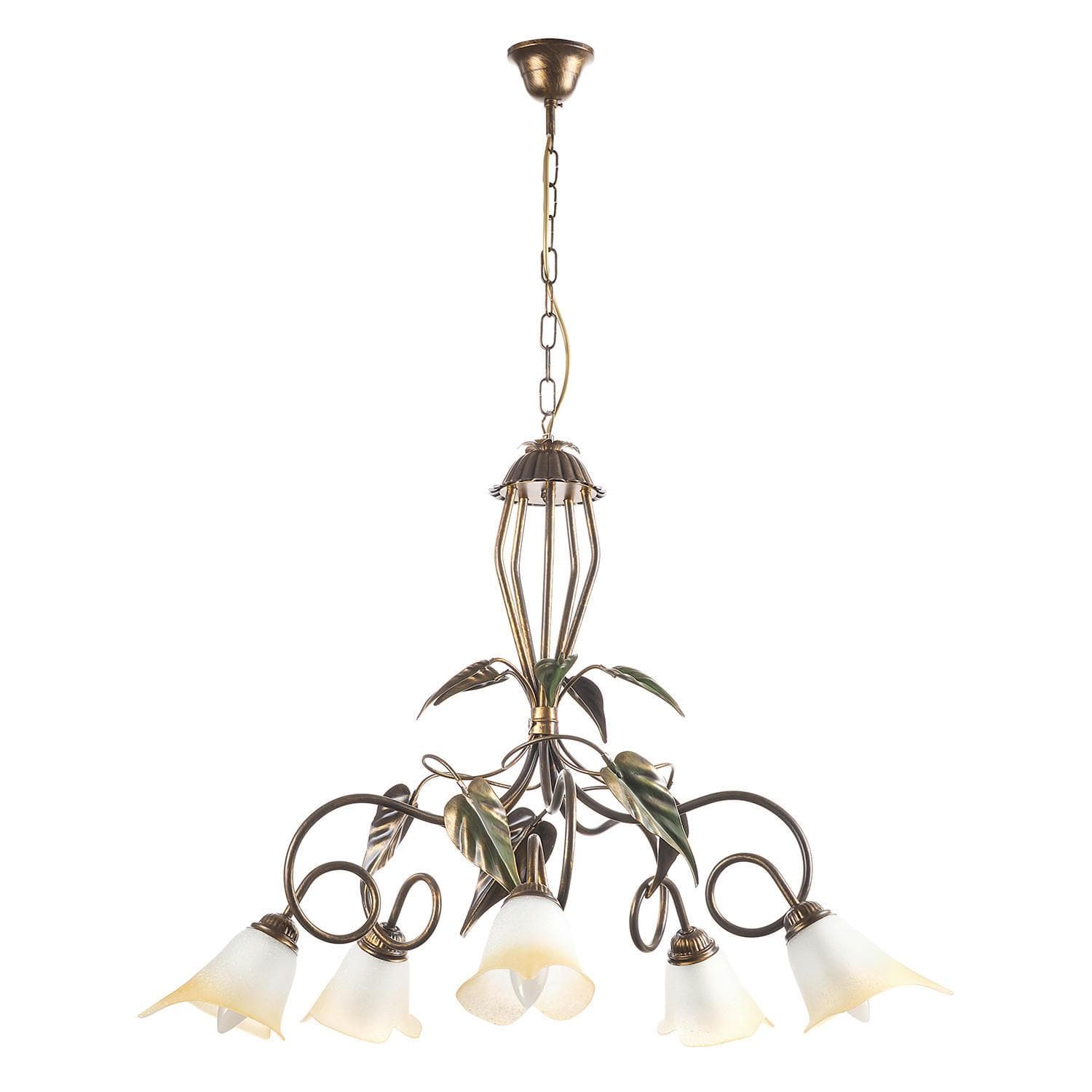 Kronleuchter Miranda Bronze/Olivgrün max. 6 Watt