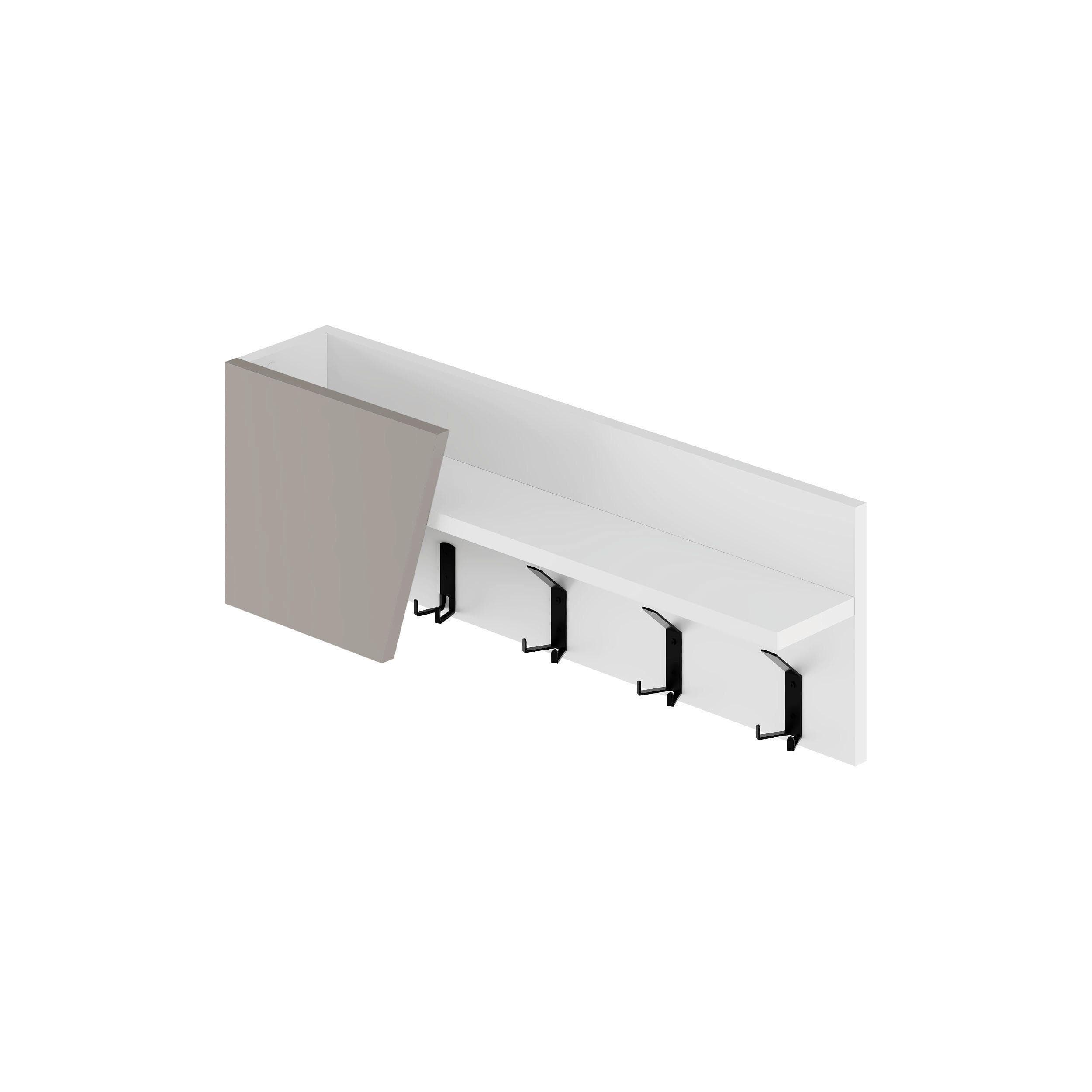 Wandgarderobe Eleva Weiß/Mokka Mömax