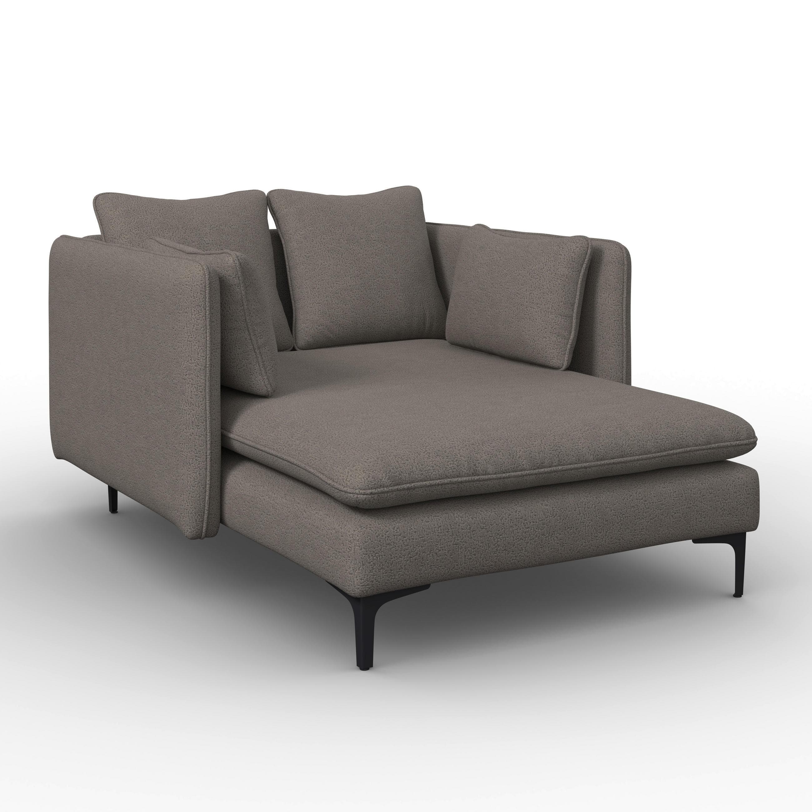 Chaiselongue Sandy Grau Chenille Mömax DE