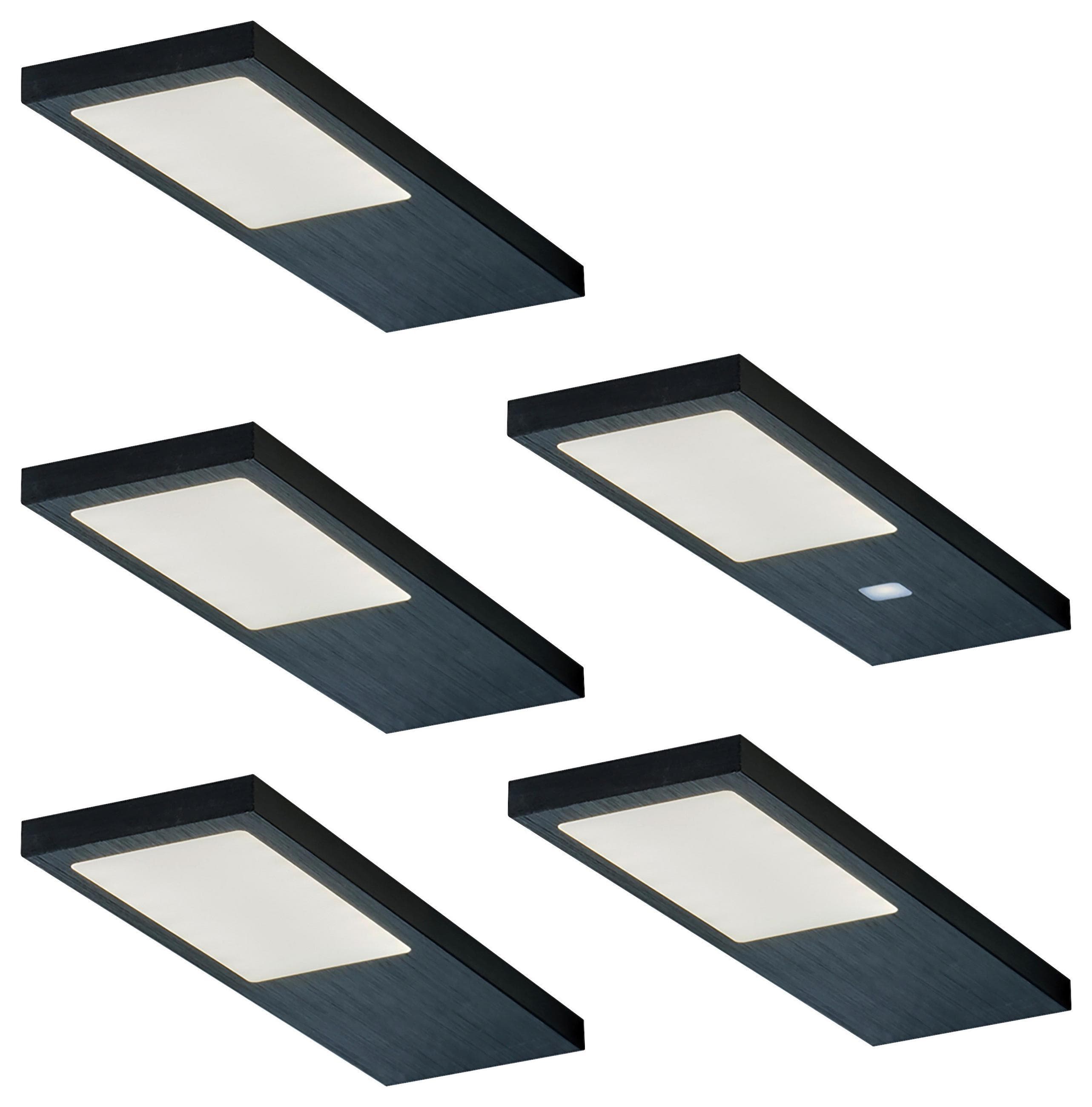 Unterbauleuchten-Set 5-tlg. Schwarz Mömax DE
