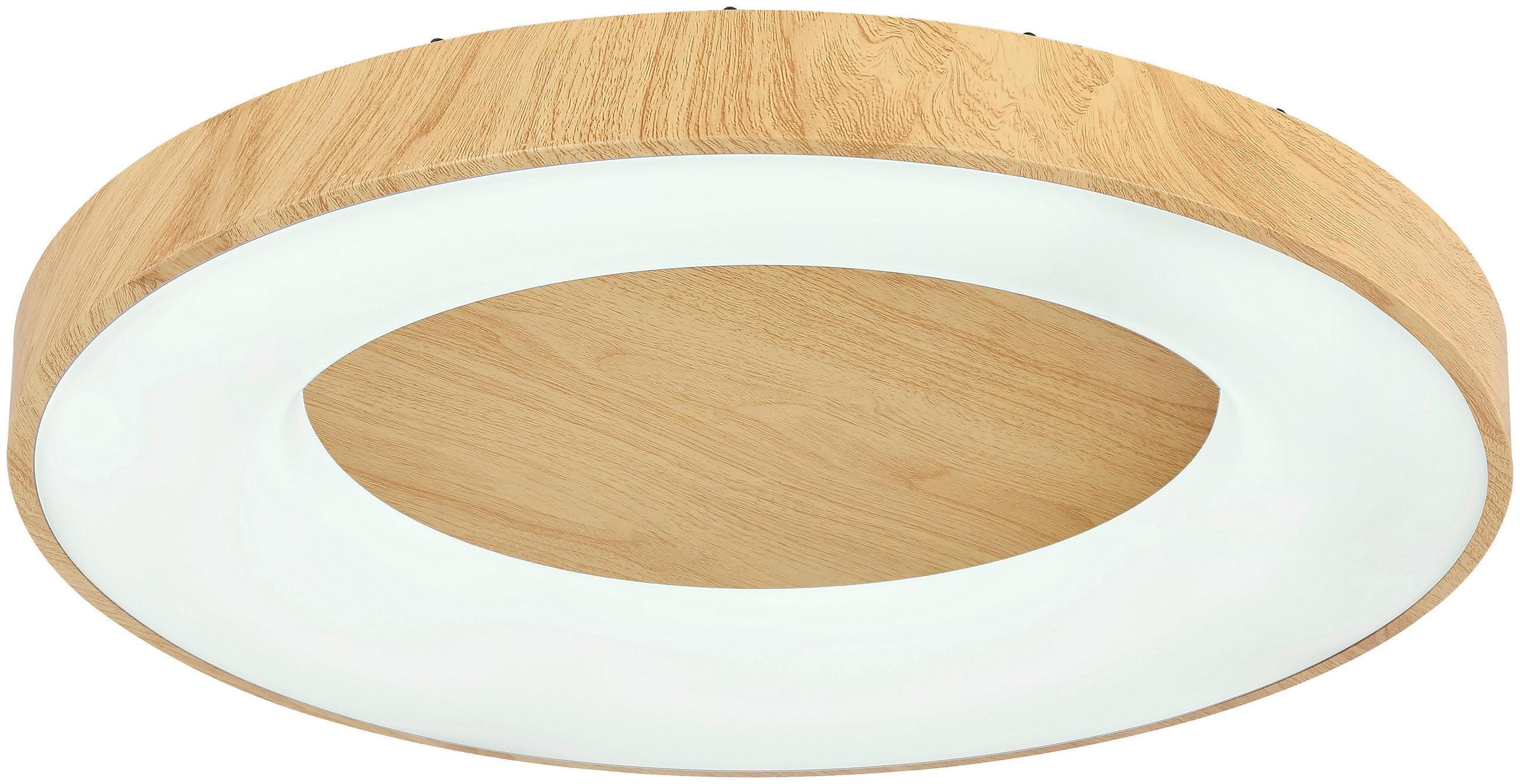 LED-Deckenleuchte Luzia Weiß/Eichefarben Mömax
