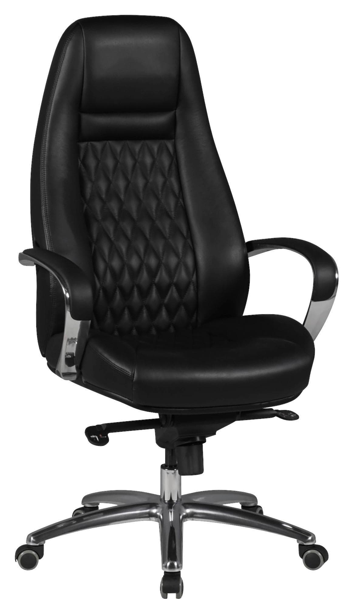 Chefsessel Austin Schwarz Leder Bürostuhl