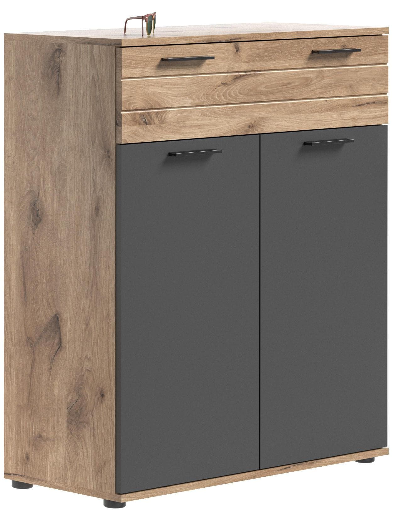 Schuhschrank Mason Eiche/Grau
